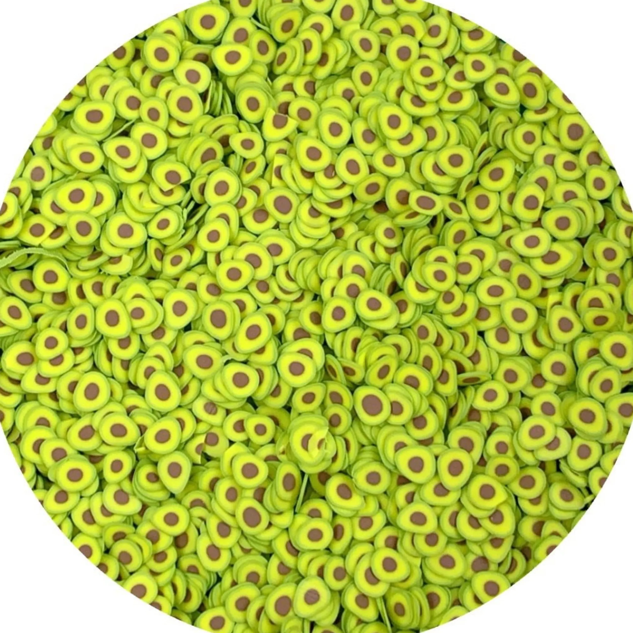 Slime Fimo Slices>Dope Slime Avocado Fimo Slices