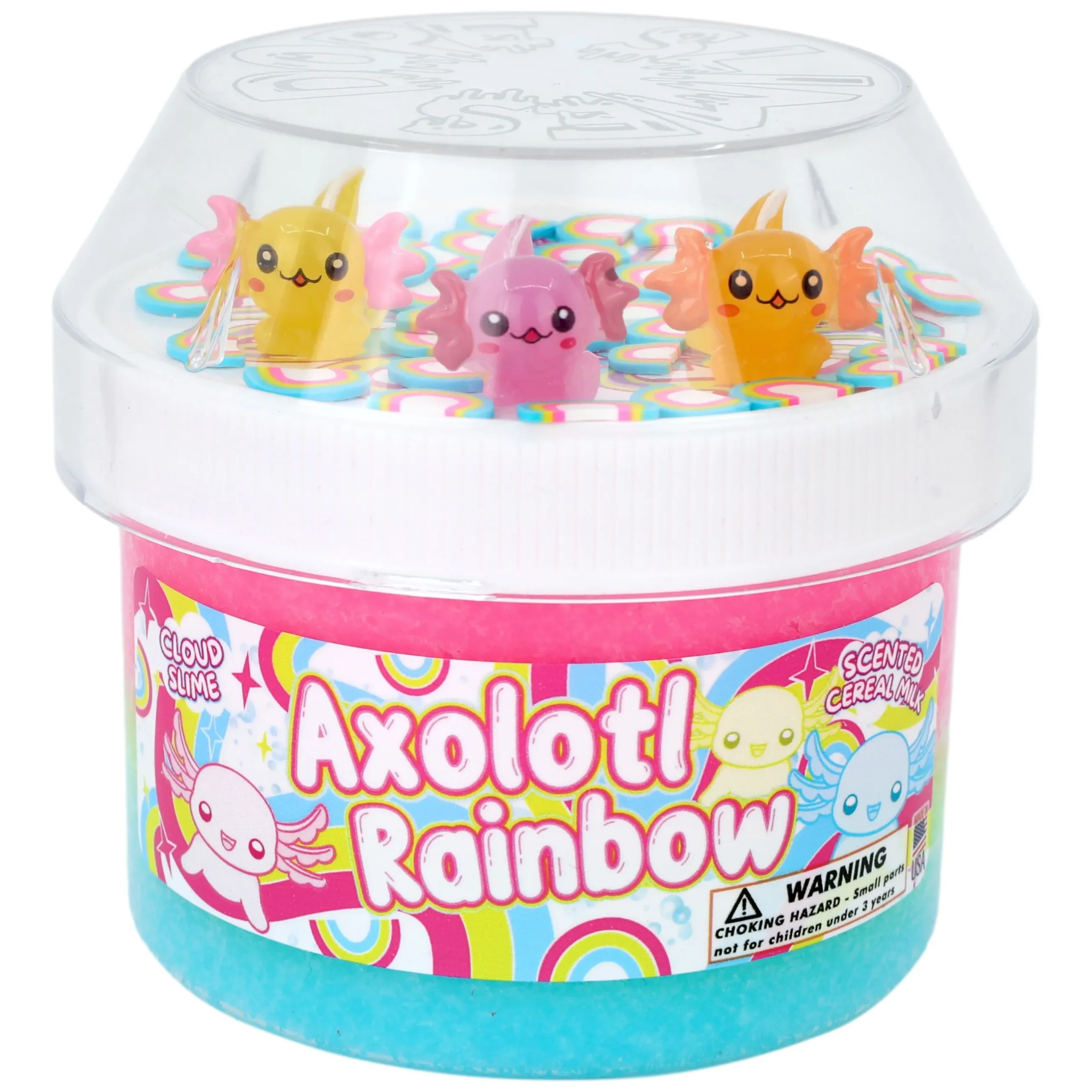 Cloud Slime>Dope Slime Axolotl Rainbow