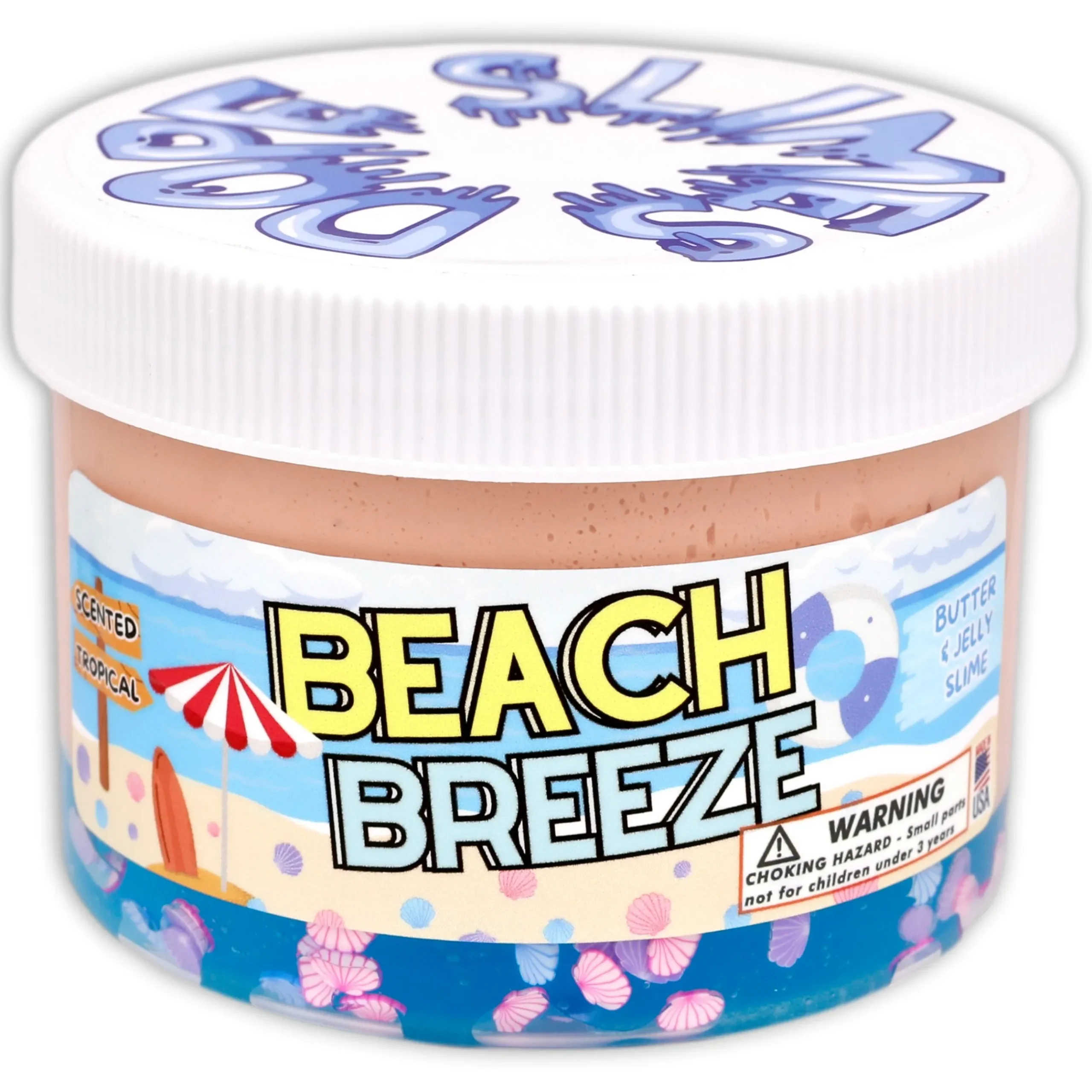 Butter Slime|Clear Base Slime>Dope Slime Beach Breeze