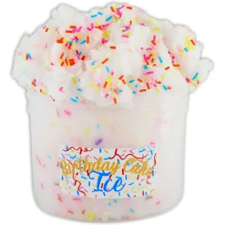 Icee Slime|Unique Textured Slime>Dope Slime Birthday Cake Ice