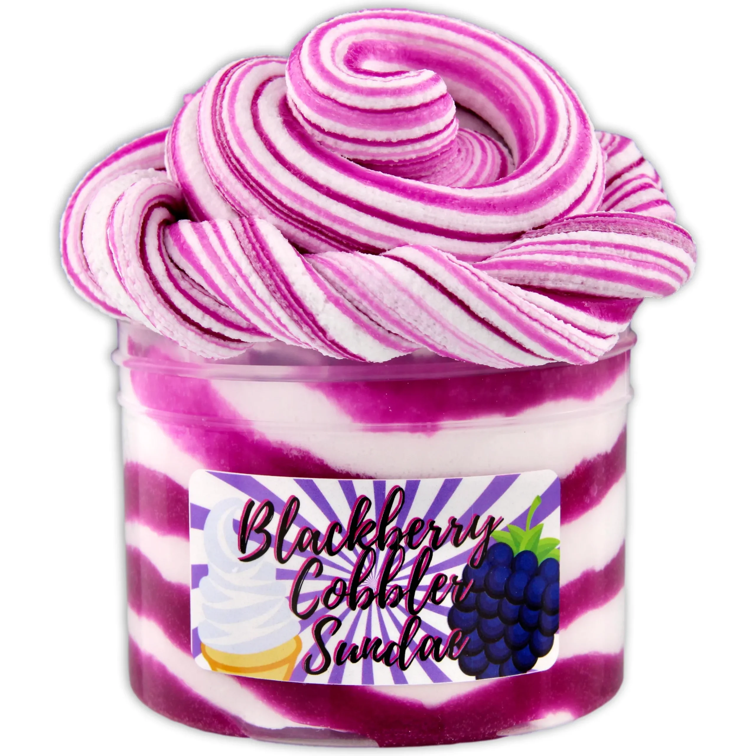Unique Textured Slime>Dope Slime Blackberry Cobbler Sundae