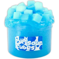 Clear Base Slime|Jelly Slime>Dope Slime Blue Sour Cubes