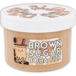 Unique Textured Slime|Snow Fizz Slime>Dope Slime Brown Sugar Boba Fizz