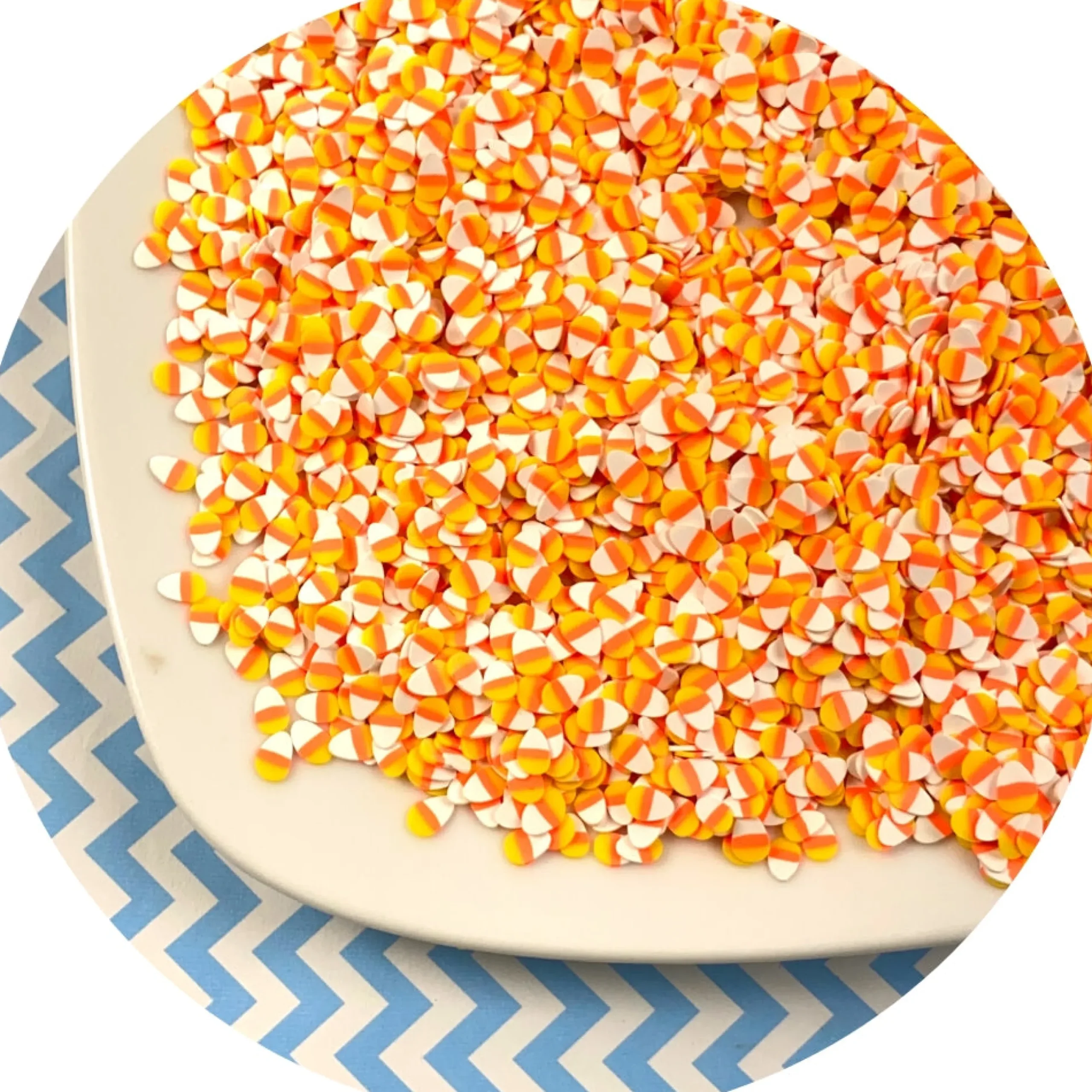 Slime Fimo Slices>Dope Slime Candy Corn Fimo Slices