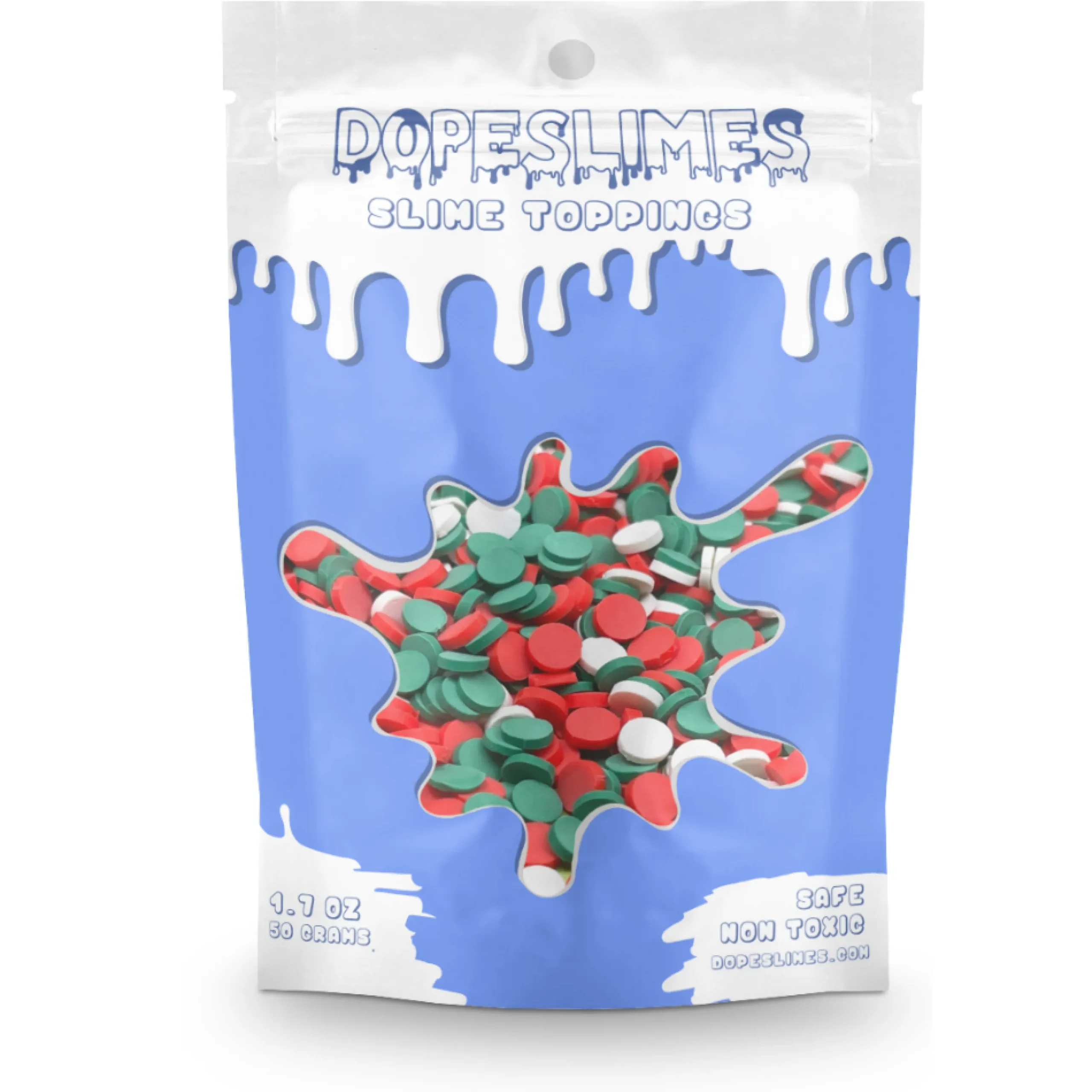Slime Fimo Slices>Dope Slime Christmas Circle Fimo Mix