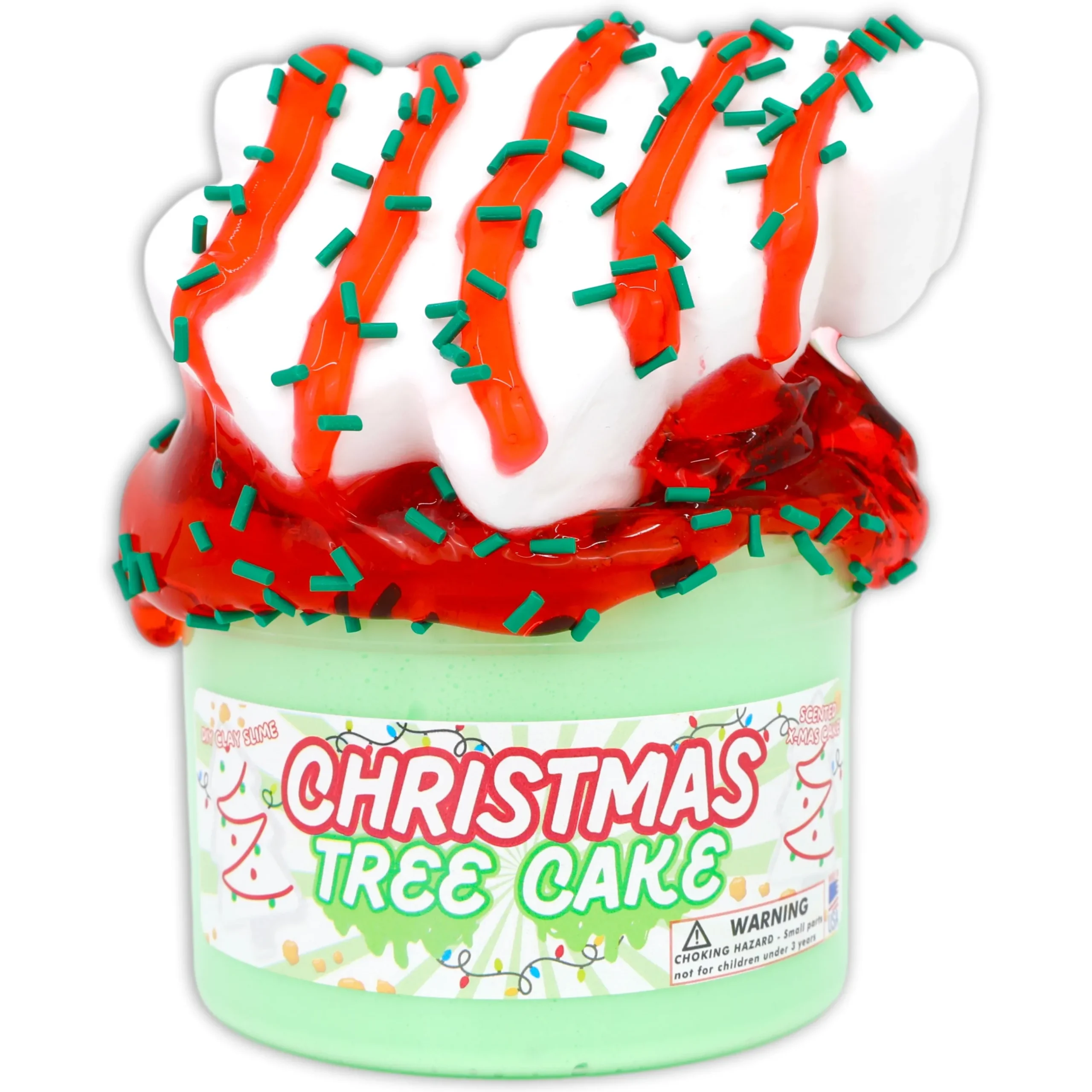 Butter Slime|Clear Base Slime>Dope Slime Christmas Tree Cake