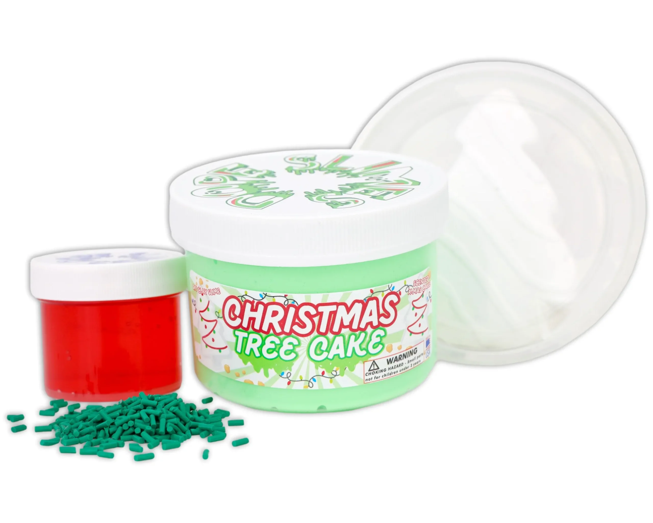 Butter Slime|Clear Base Slime>Dope Slime Christmas Tree Cake