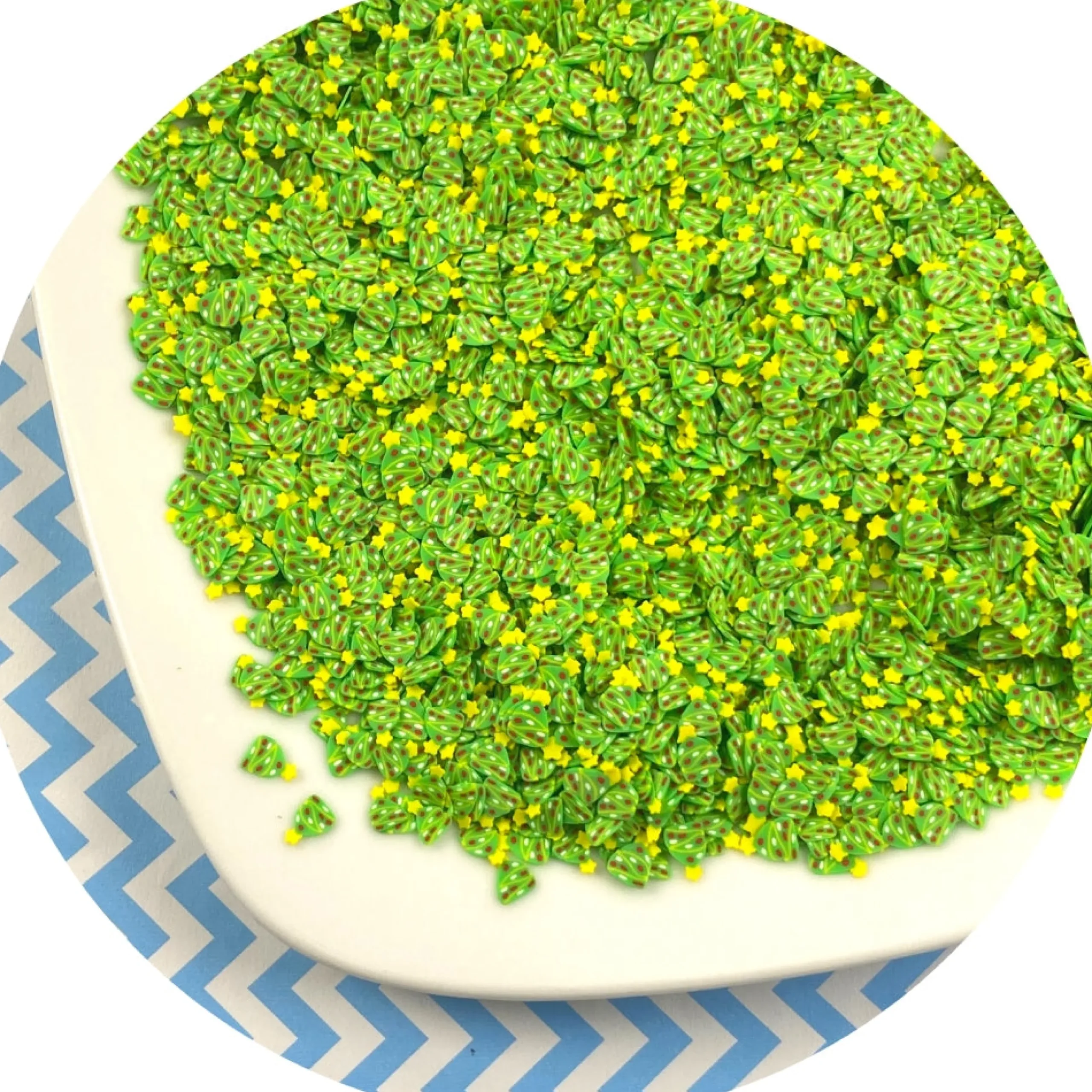 Slime Fimo Slices>Dope Slime Christmas Tree Fimo Slices