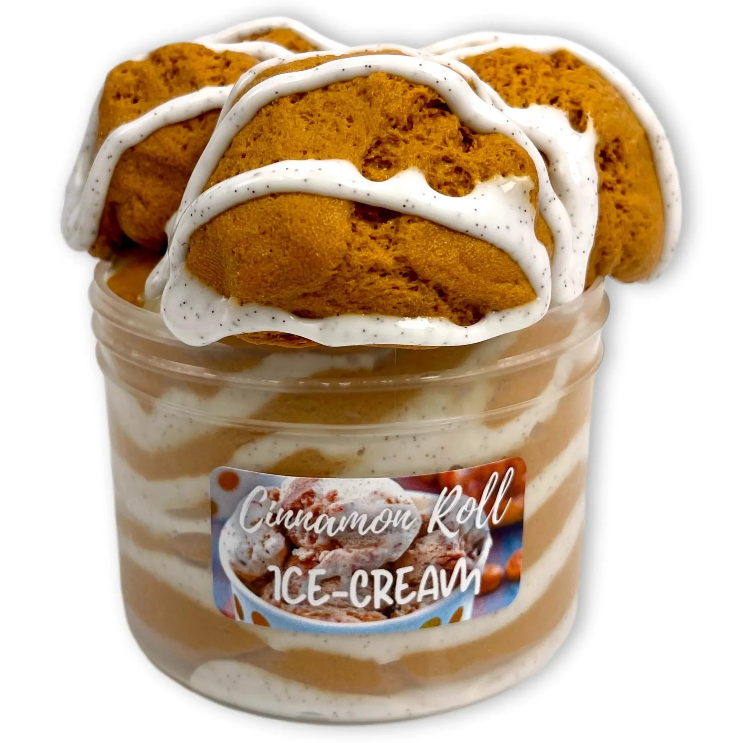 Butter Slime|Unique Textured Slime>Dope Slime Cinnamon Roll Ice Cream