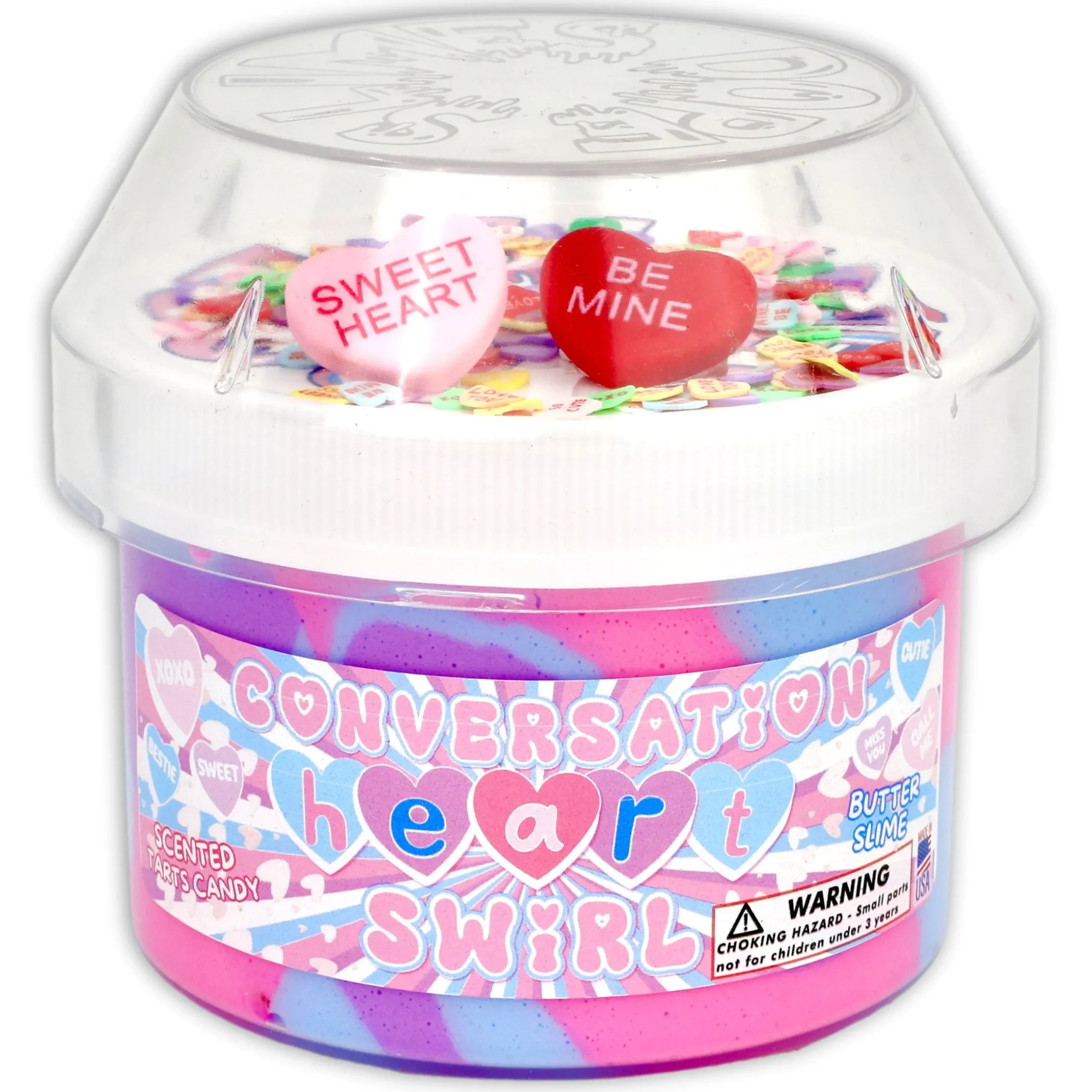Butter Slime>Dope Slime Conversation Heart Swirl