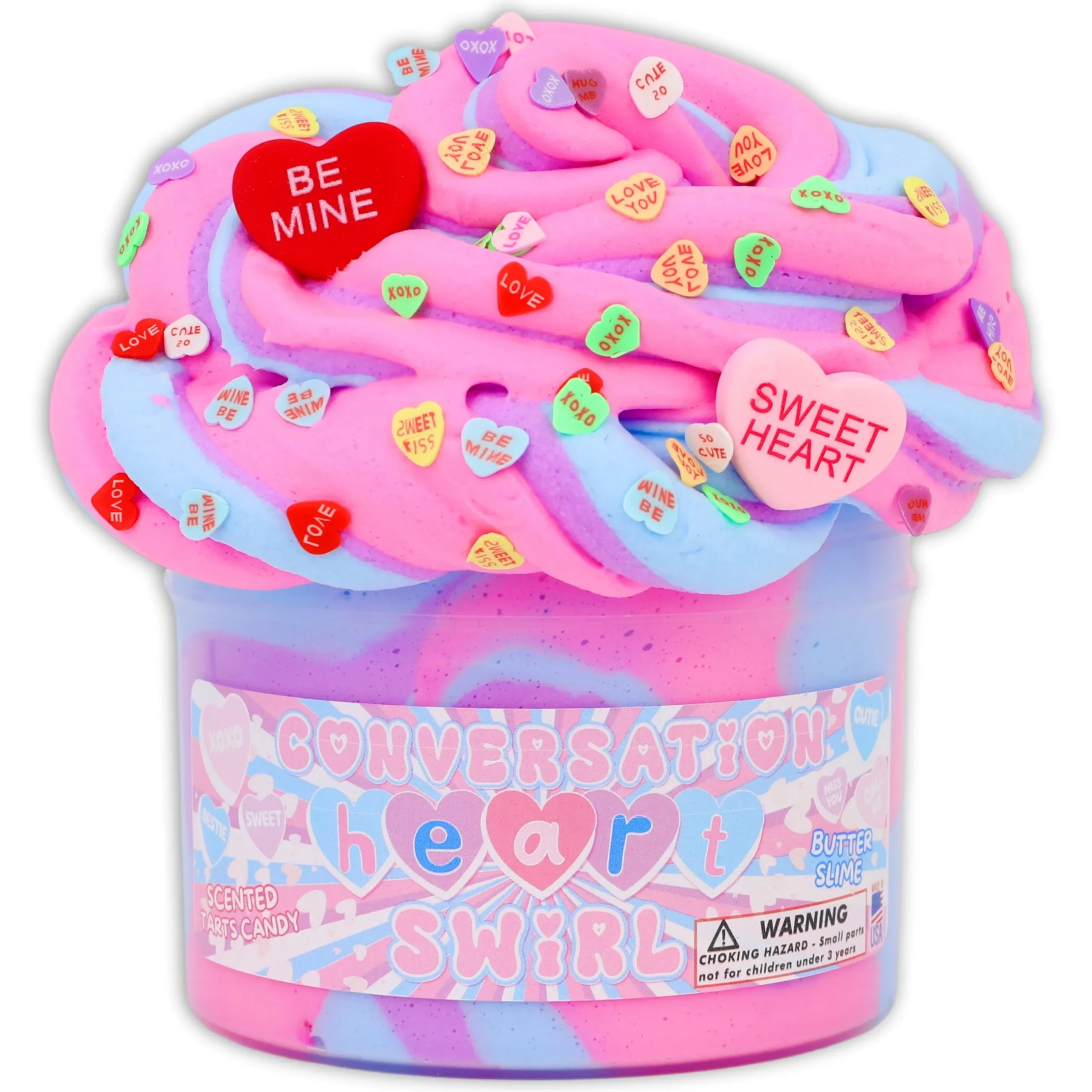 Butter Slime>Dope Slime Conversation Heart Swirl