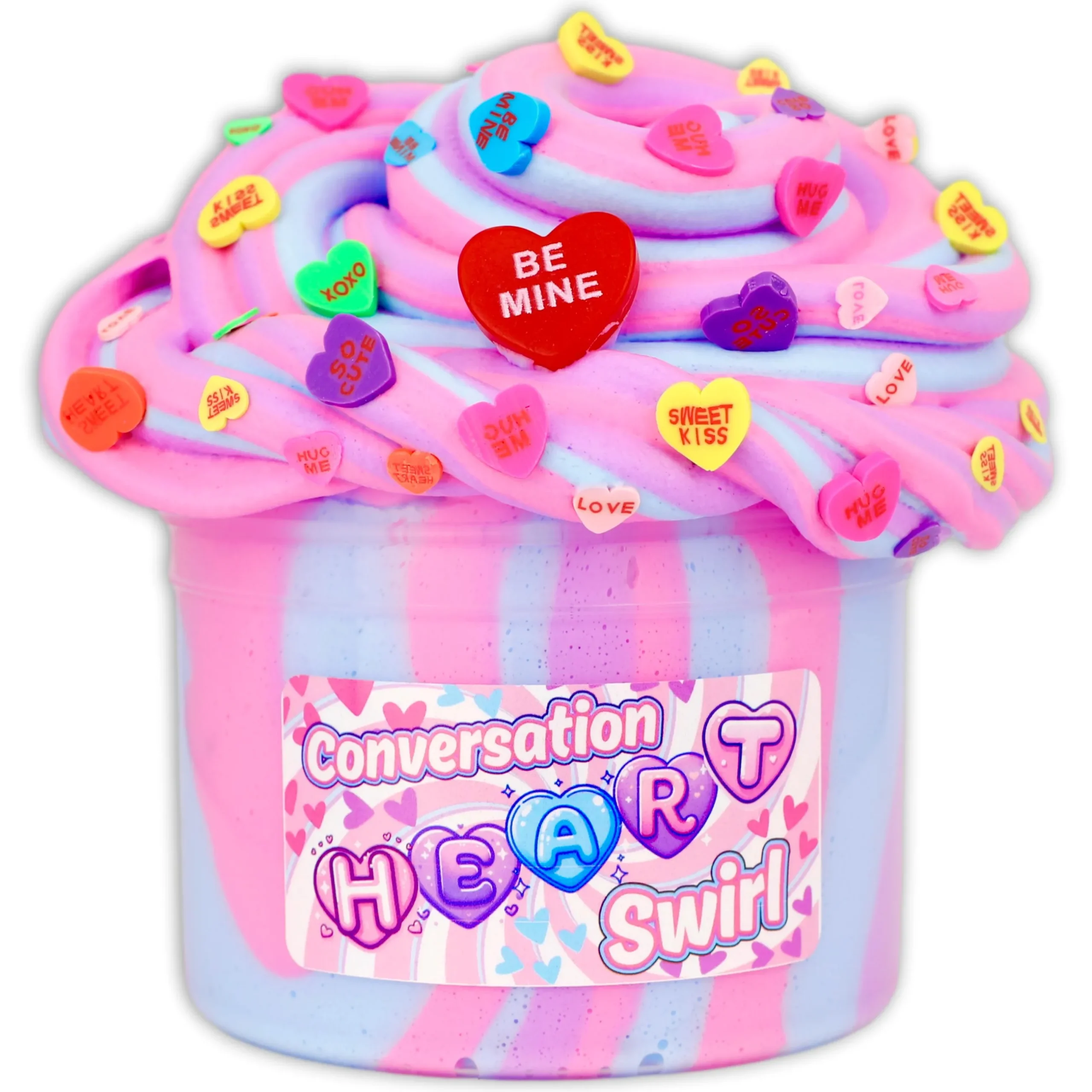 Butter Slime>Dope Slime Conversation Heart Swirl