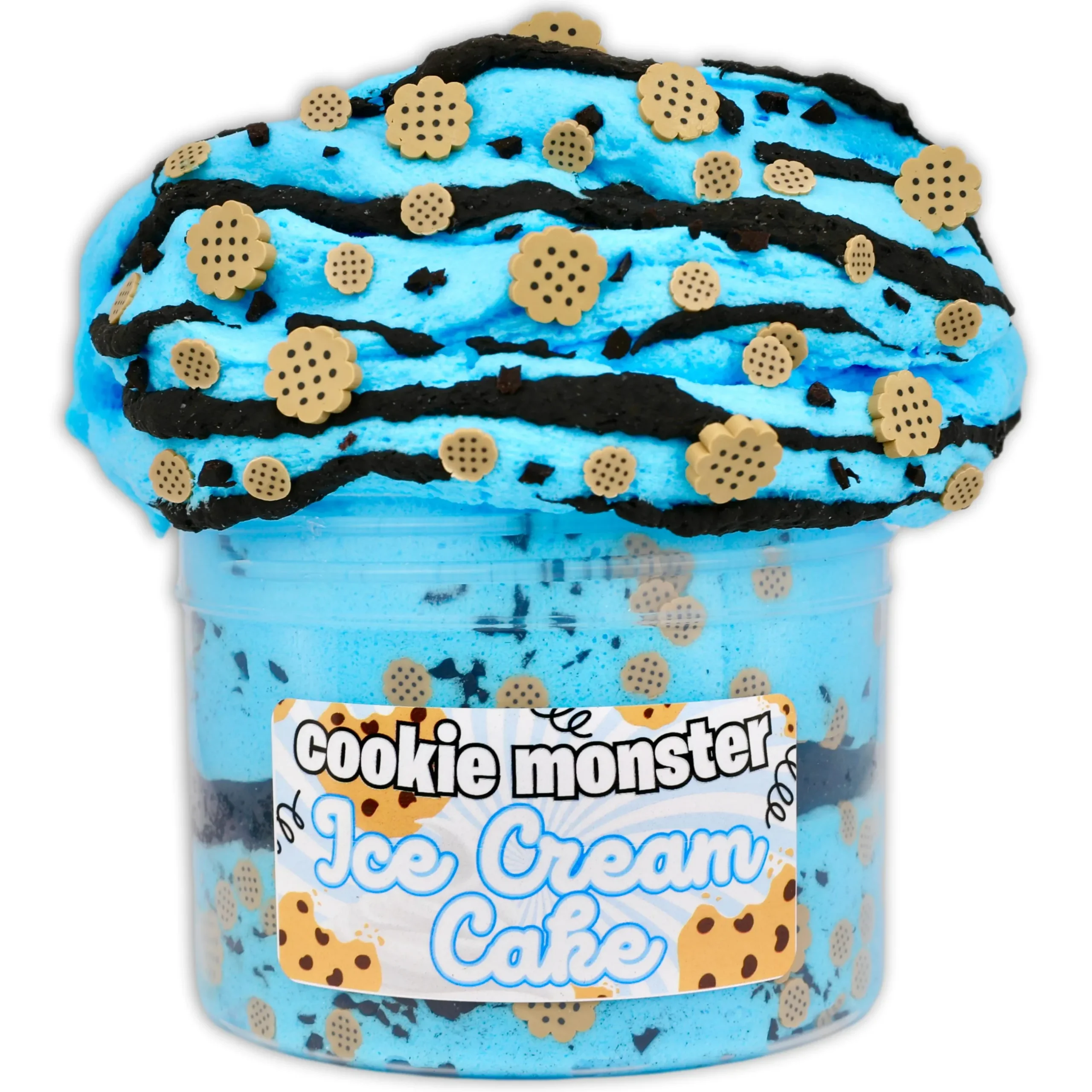 Ice-Cream Slimes|Unique Textured Slime>Dope Slime Cookie Monster Ice-Cream Cake