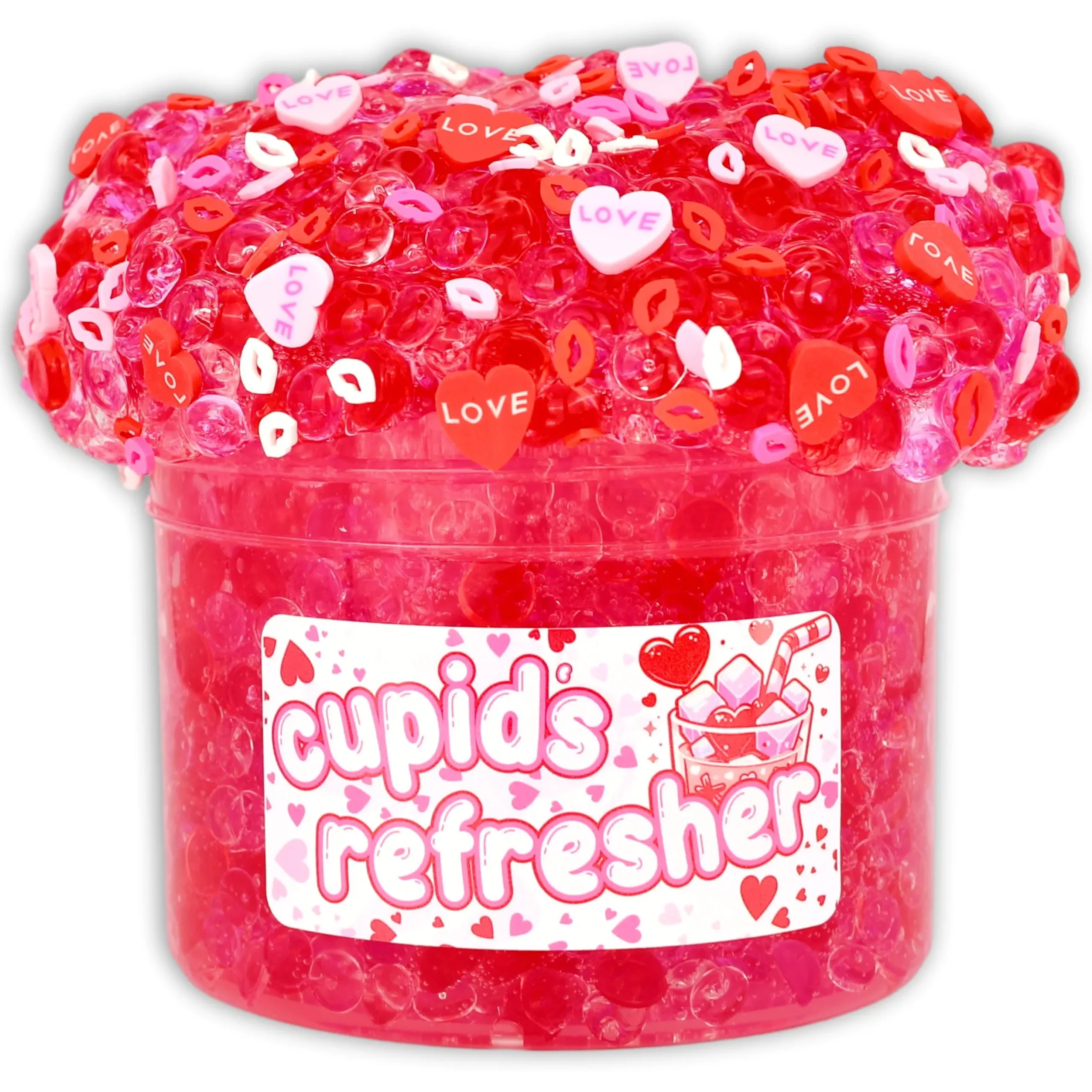 Clear Base Slime|Beaded Slime>Dope Slime Cupid's Refresher