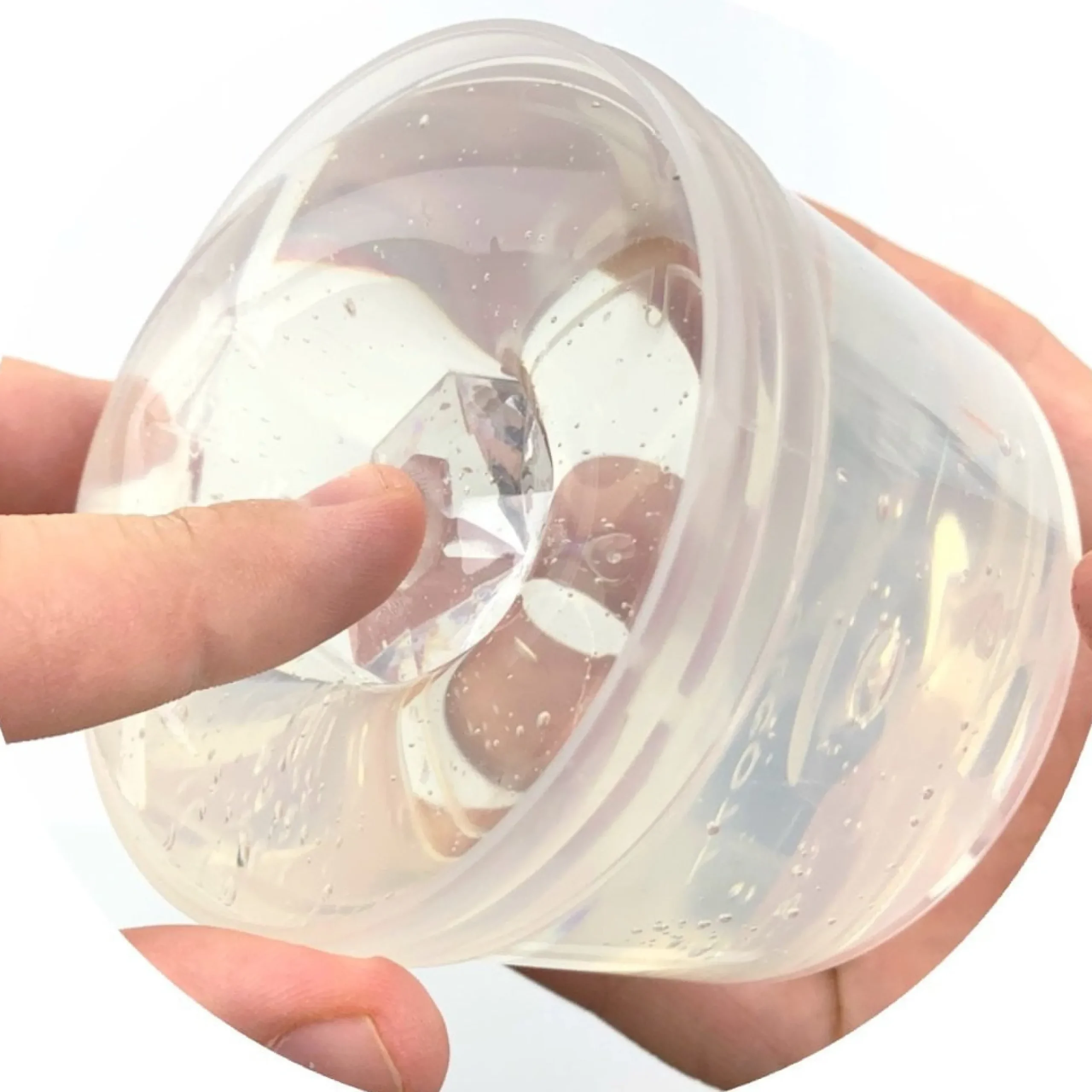 Clear Base Slime>Dope Slime Diamond Clear Slime