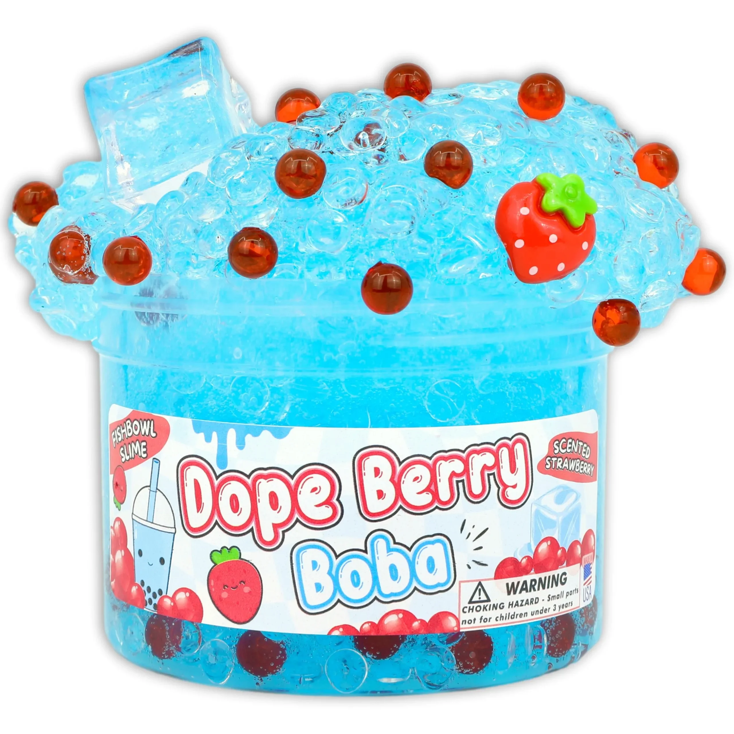 Clear Base Slime|Unique Textured Slime>Dope Slime Dope Berry Boba
