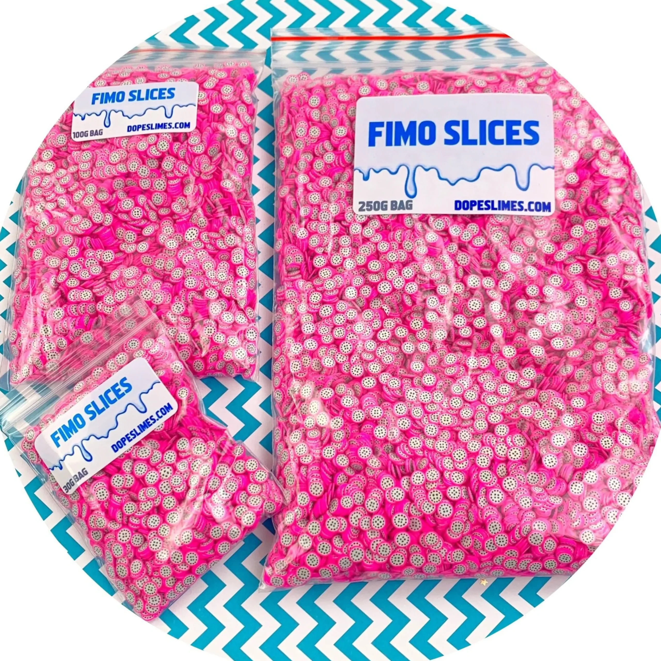 Slime Fimo Slices>Dope Slime Dragon Fruit Fimo Slices
