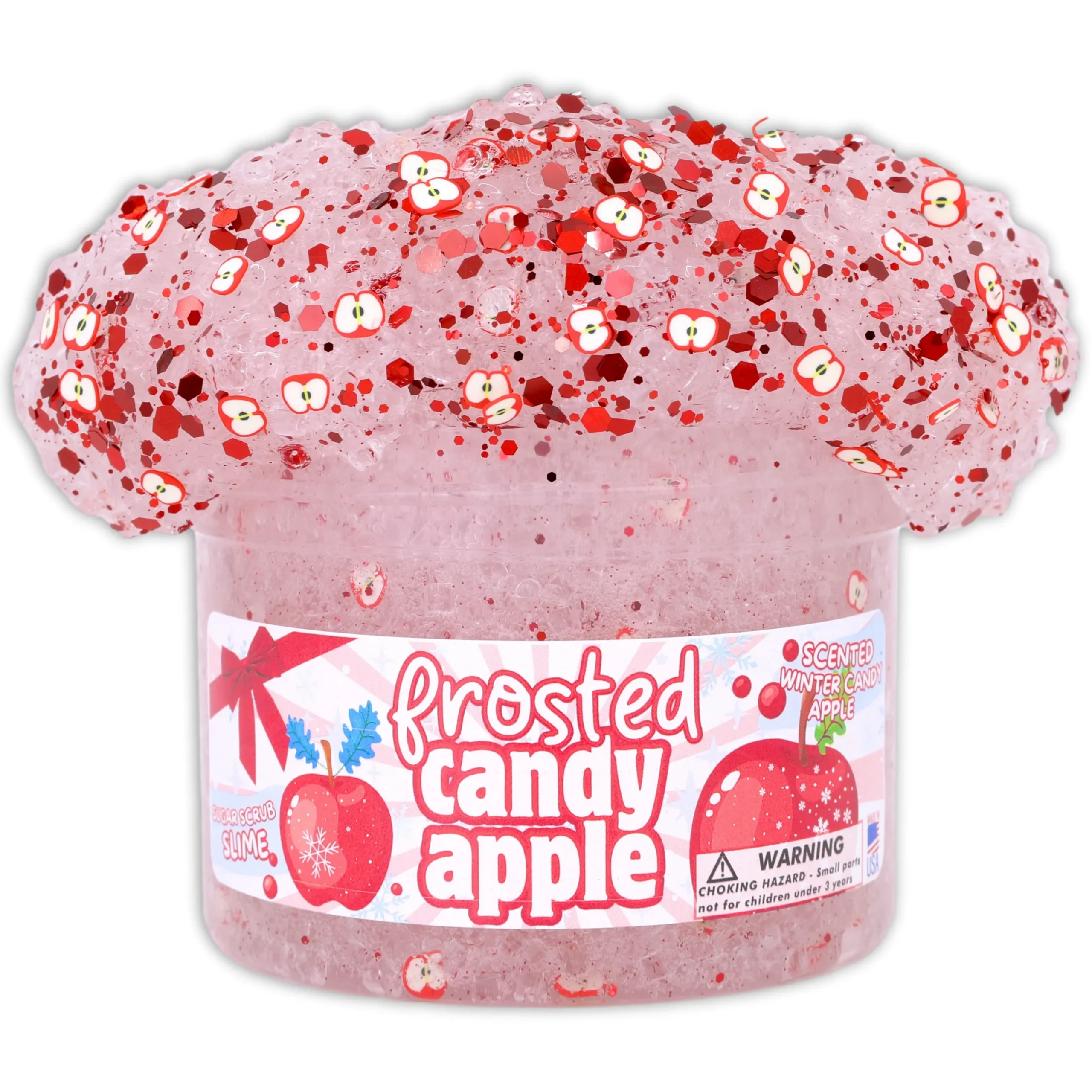 Clear Base Slime|Beaded Slime>Dope Slime Frosted Candy Apple