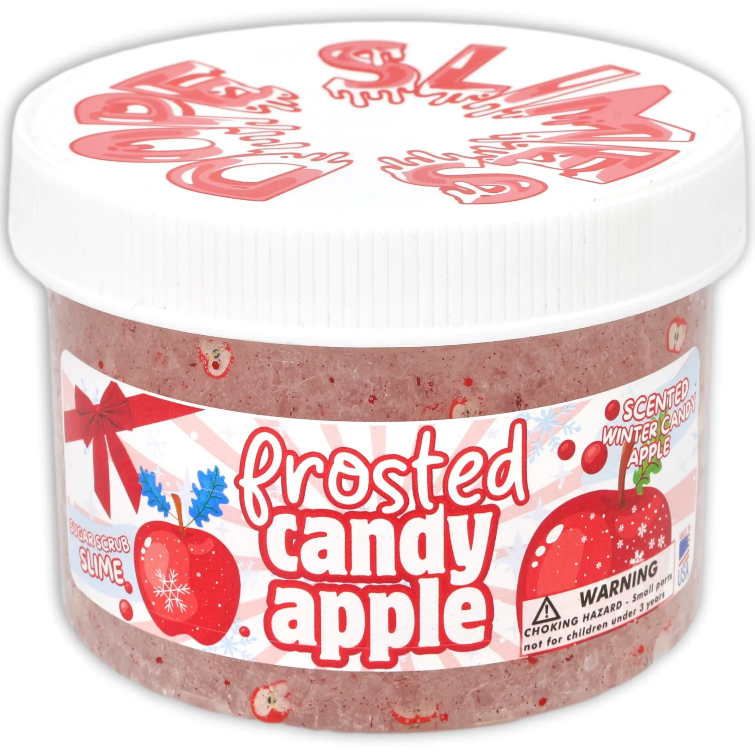 Clear Base Slime|Beaded Slime>Dope Slime Frosted Candy Apple