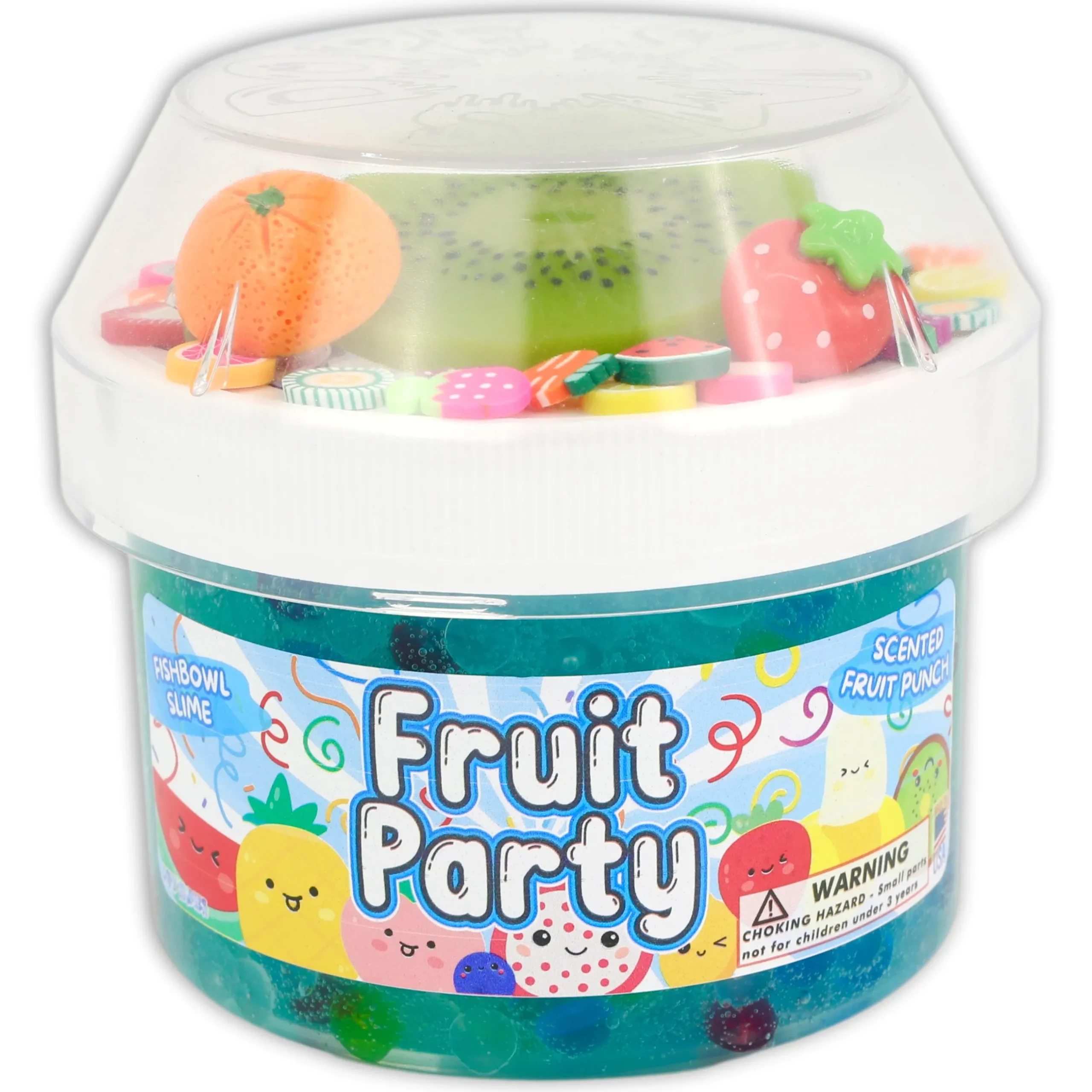 Clear Base Slime|Beaded Slime>Dope Slime Fruit Party