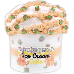 Christmas Slimes|Unique Textured Slime>Dope Slime Gingerbread Ice-Cream Cake