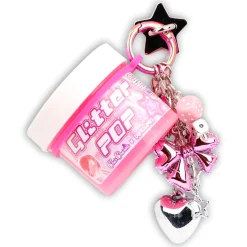 Clear Base Slime>Dope Slime Glitter Pop! Travel Slime Charm Keychain s x CharCharms Collab