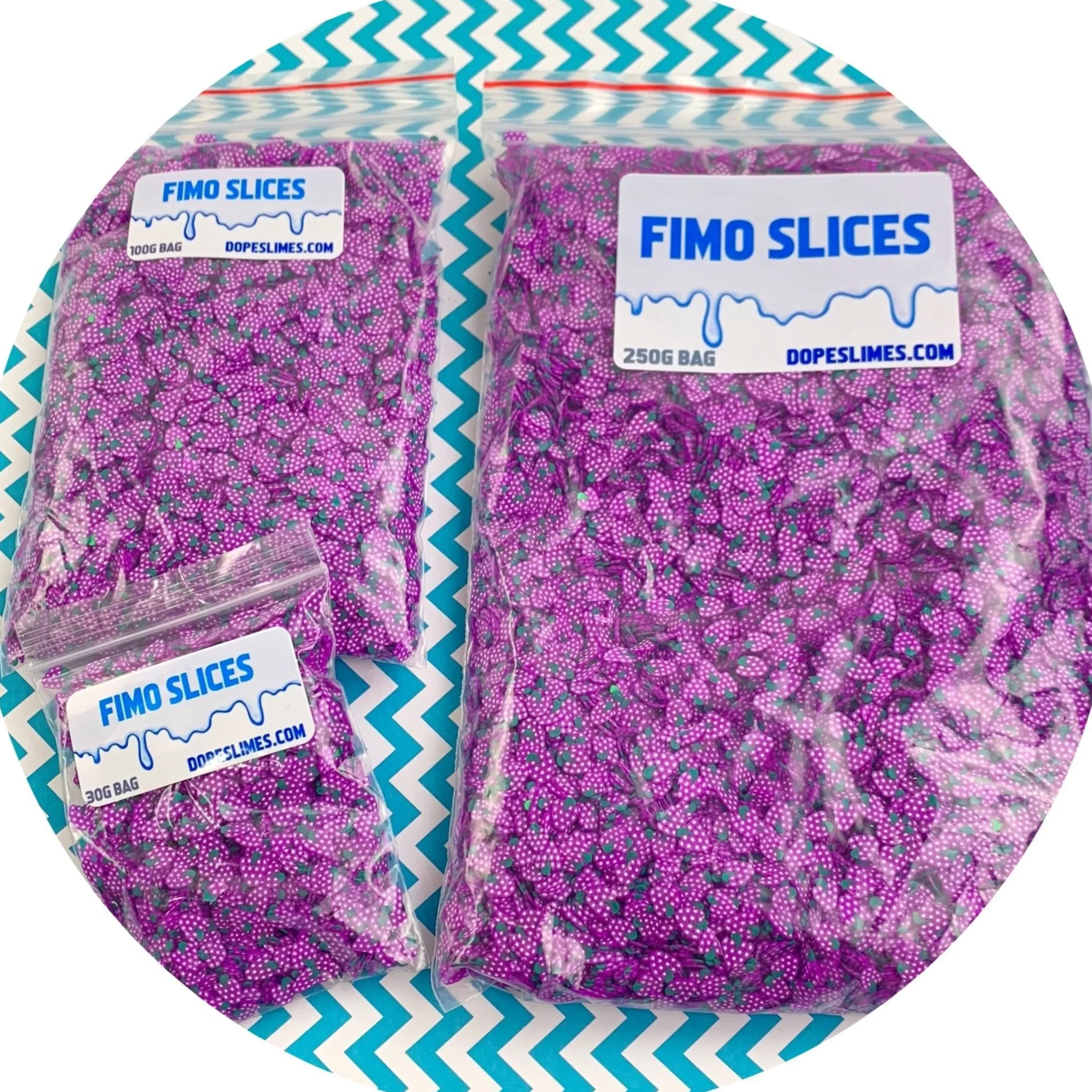Slime Fimo Slices>Dope Slime Grape Fimo Slices