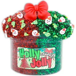 Clear Base Slime|Christmas Slimes>Dope Slime Holly Jolly Crunch