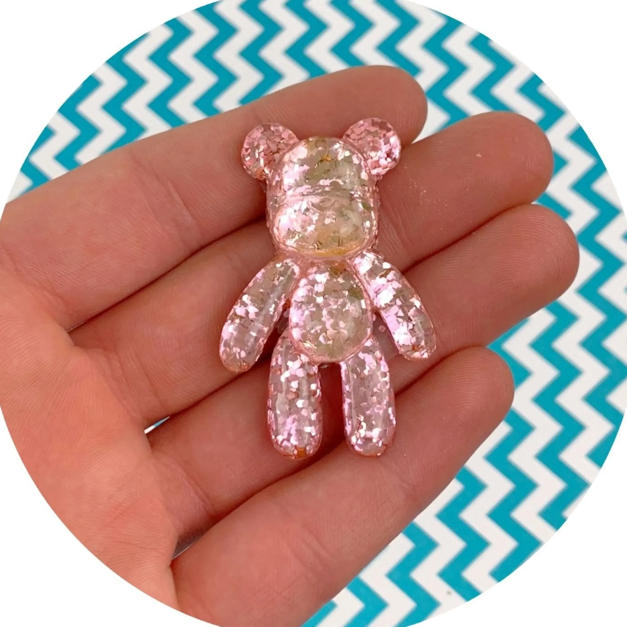 Slime Charms>Dope Slime Holographic Glitter Bear Charms