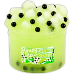 Clear Base Slime|Unique Textured Slime>Dope Slime Honeydew Jelly Boba