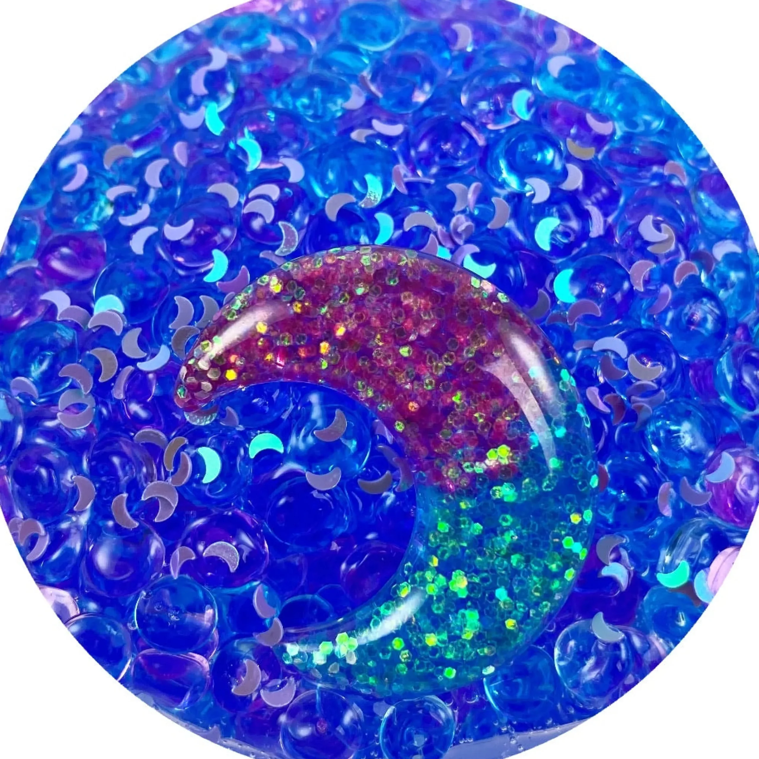 Clear Base Slime|Beaded Slime>Dope Slime Hypermoon