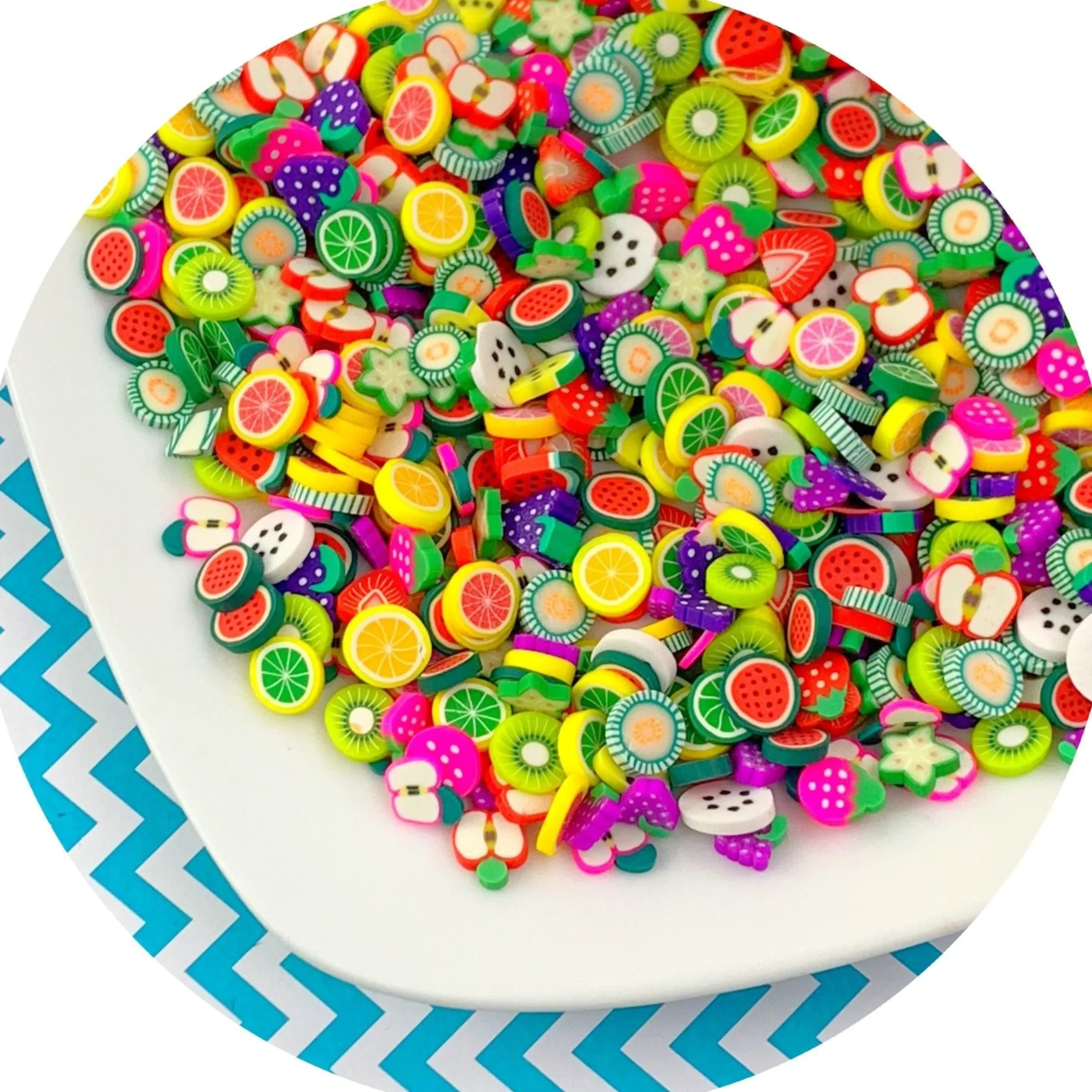 Slime Fimo Slices>Dope Slime Jumbo Mixed Fruit Fimo Slices