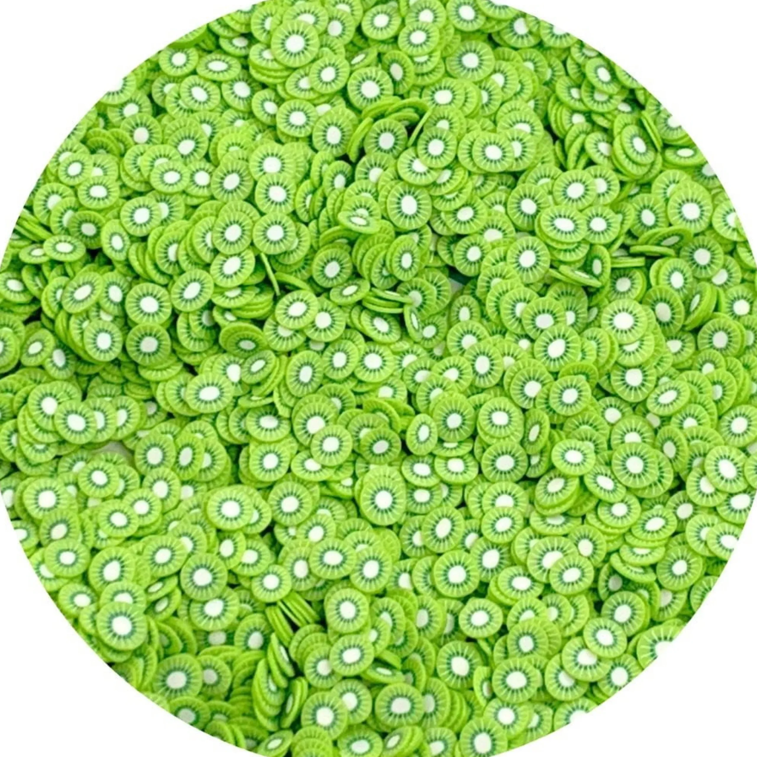 Slime Fimo Slices>Dope Slime Kiwi Fimo Slices