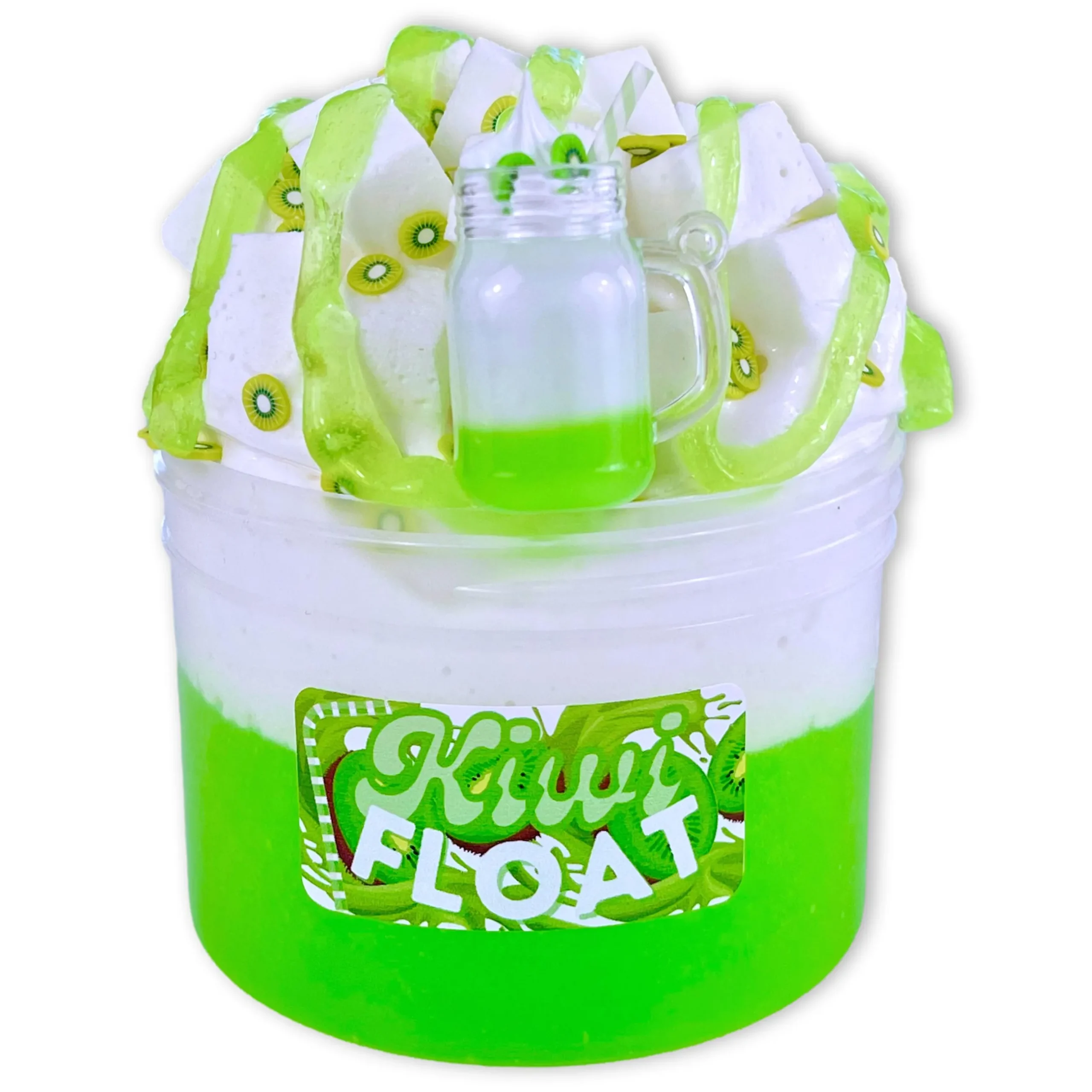 Butter Slime|Clear Base Slime>Dope Slime Kiwi Float