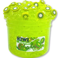 Clear Base Slime|Beaded Slime>Dope Slime Kiwi-Starfruit Refresher