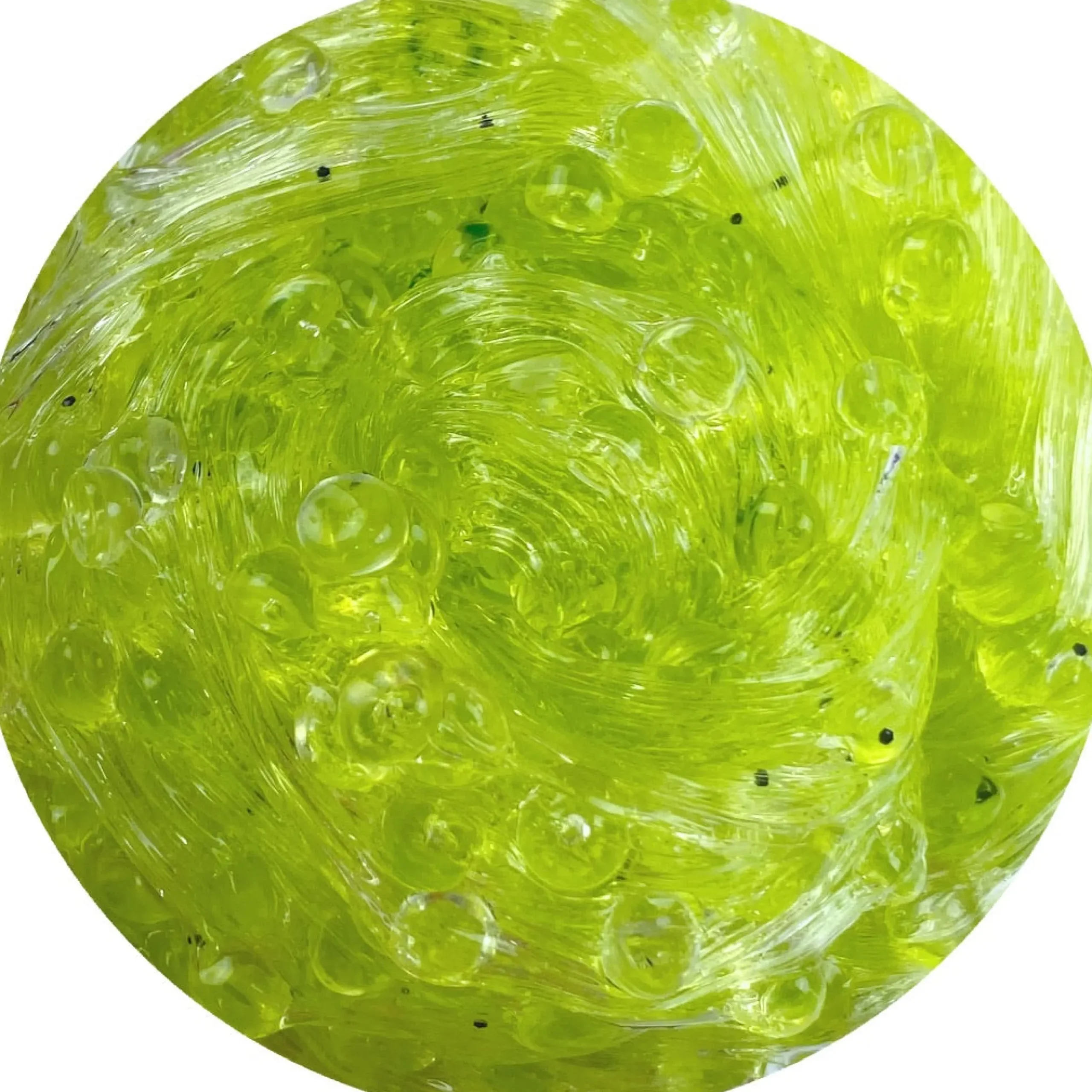 Clear Base Slime|Beaded Slime>Dope Slime Kiwi-Starfruit Refresher