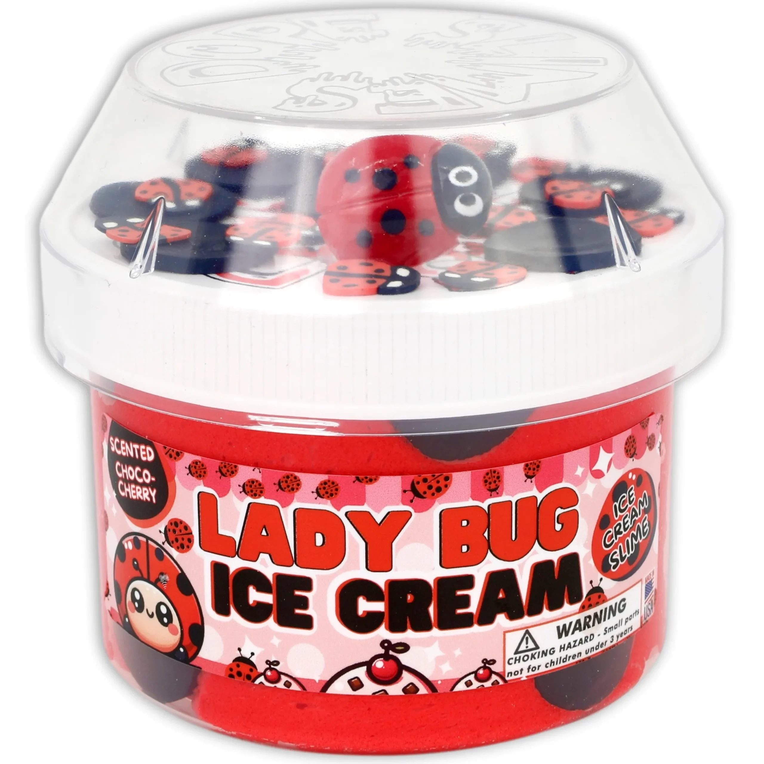 Ice-Cream Slimes|Unique Textured Slime>Dope Slime Ladybug Ice Cream