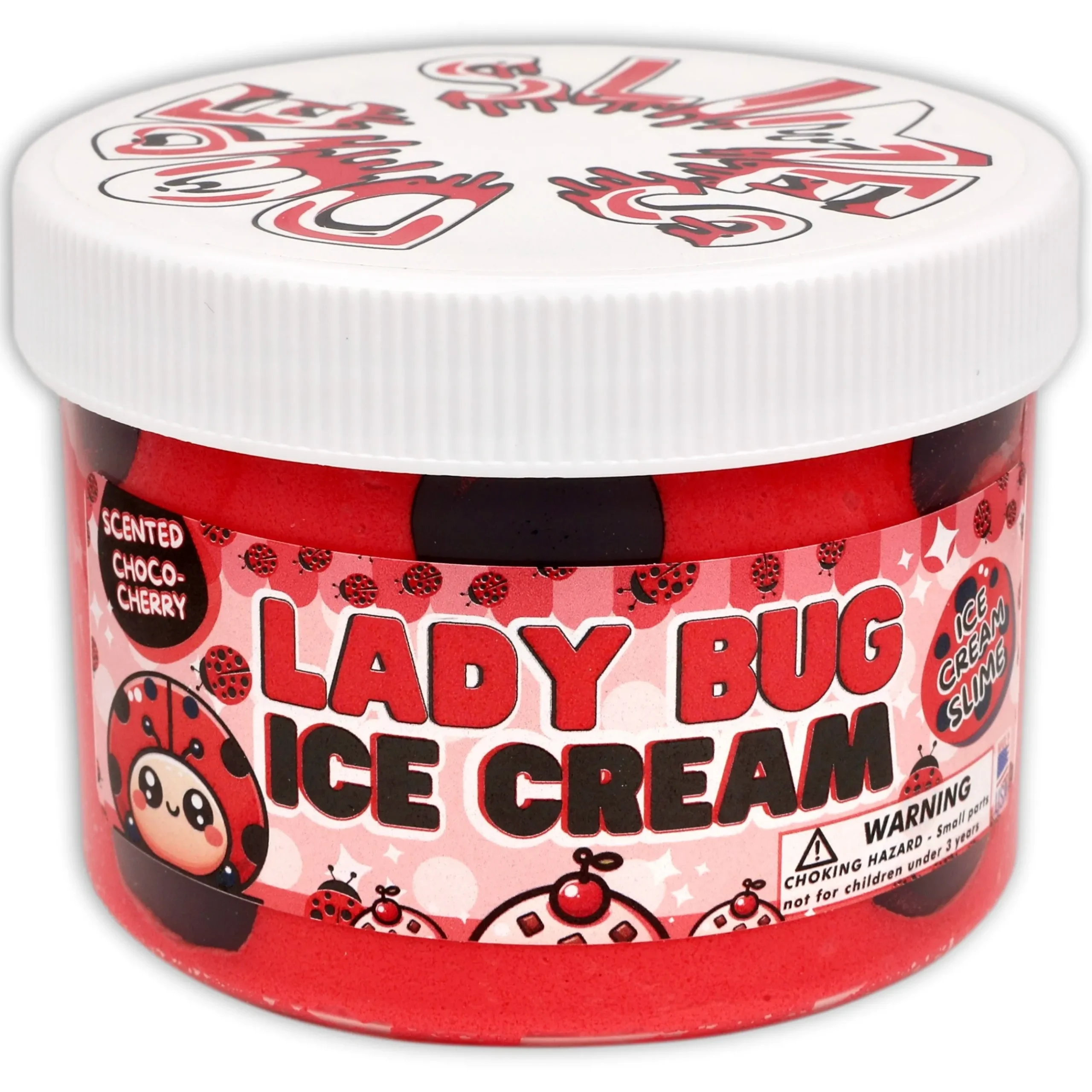 Ice-Cream Slimes|Unique Textured Slime>Dope Slime Ladybug Ice Cream