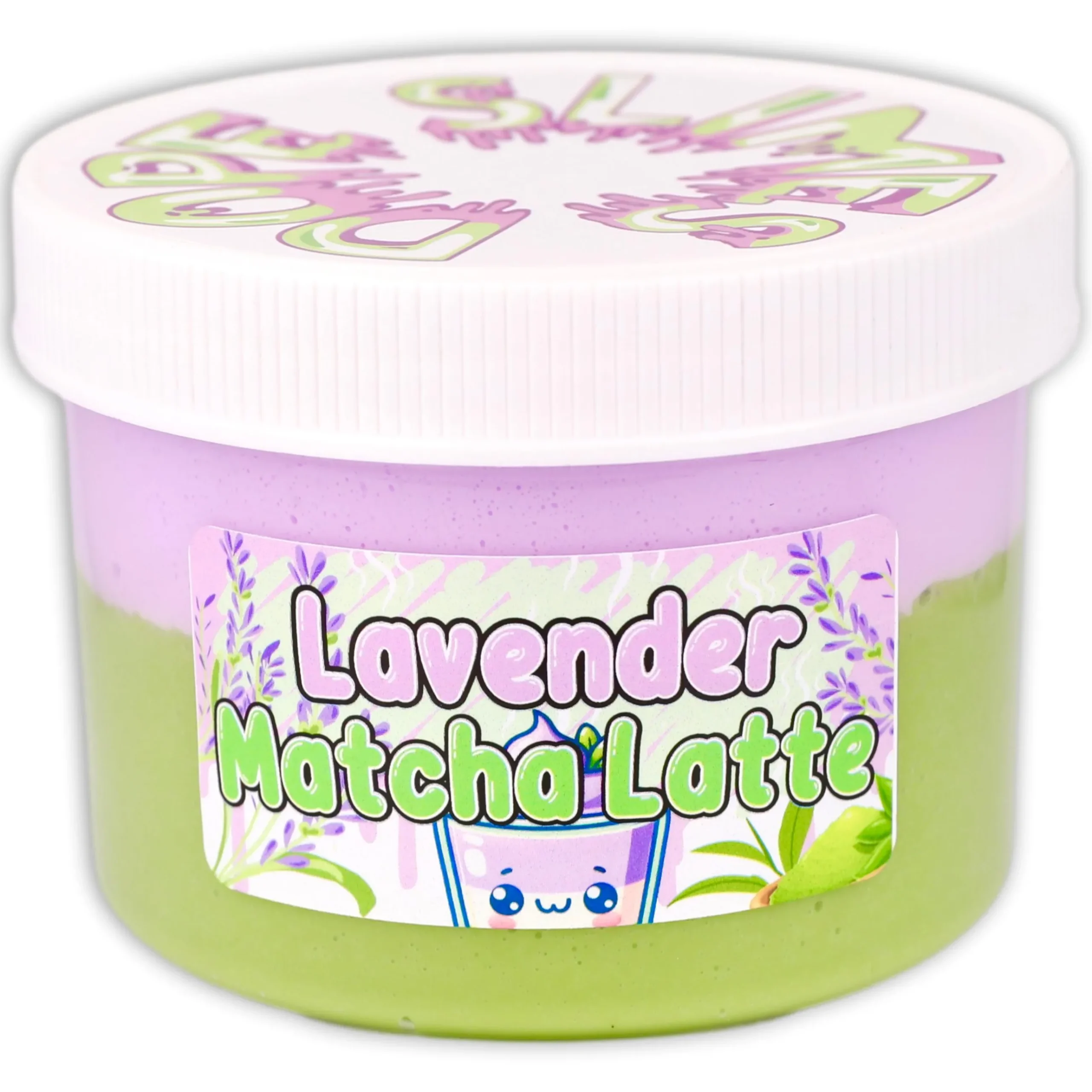 Butter Slime|Clear Base Slime>Dope Slime Lavender Matcha Latte