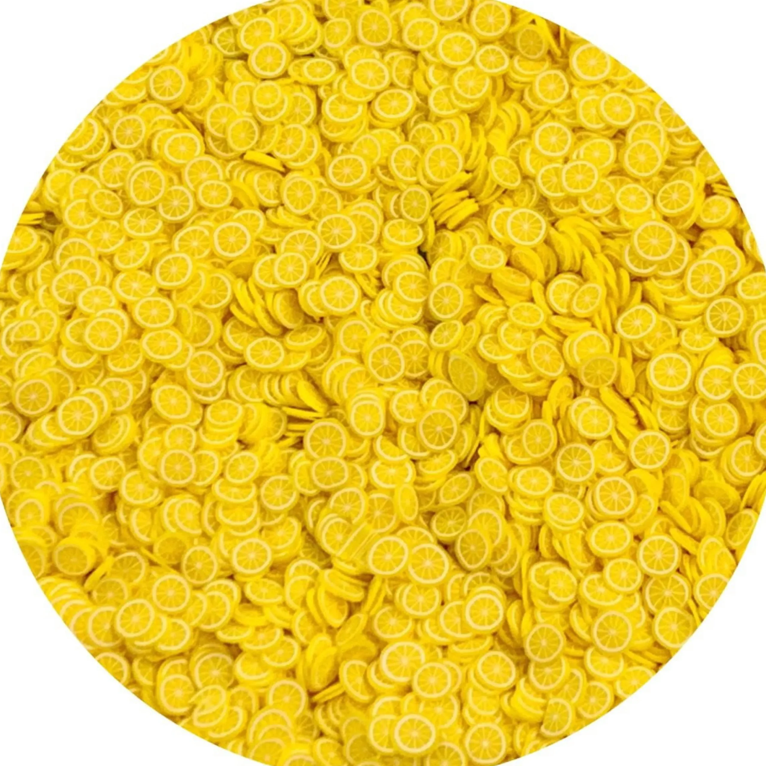 Slime Fimo Slices>Dope Slime Lemon Fimo Slices