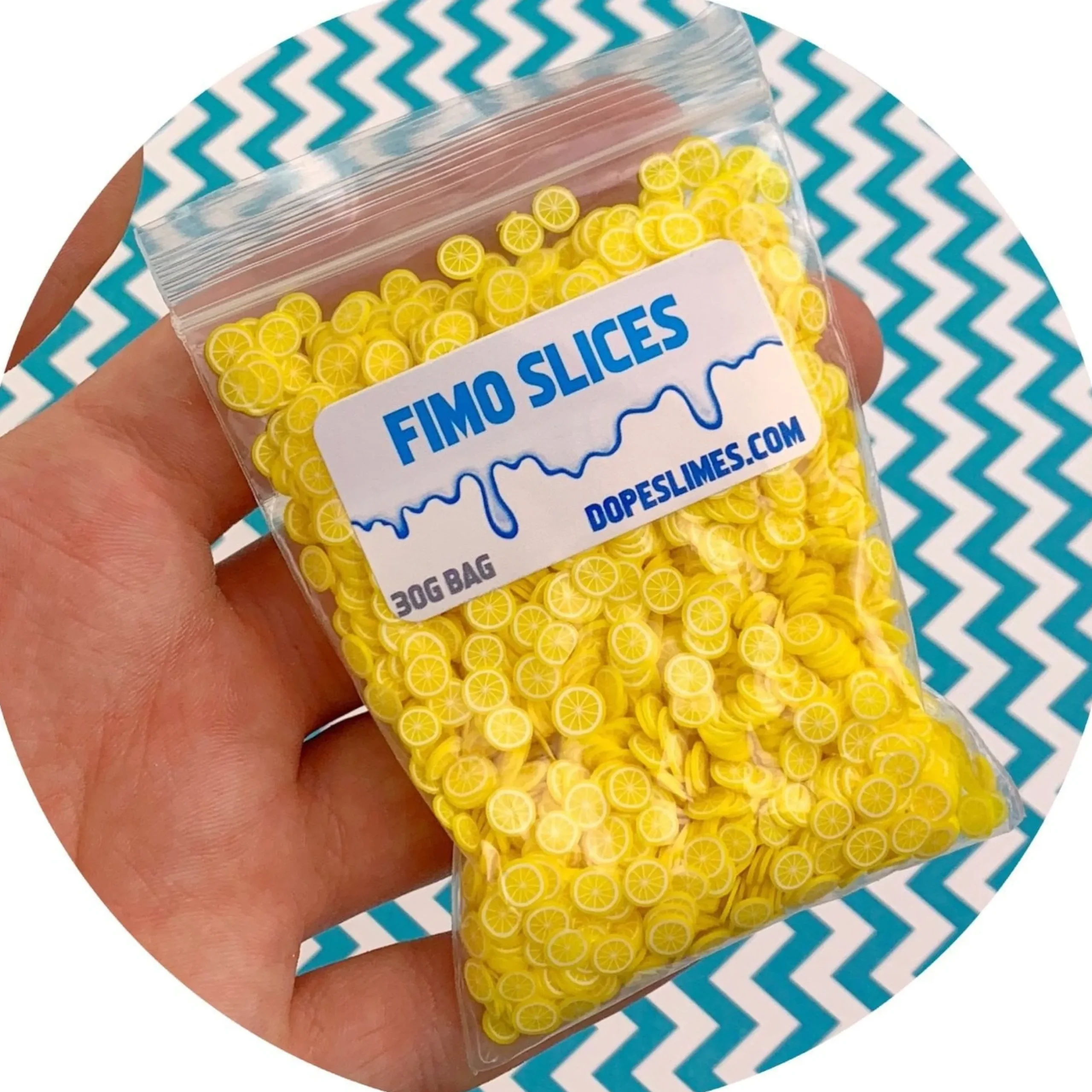 Slime Fimo Slices>Dope Slime Lemon Fimo Slices