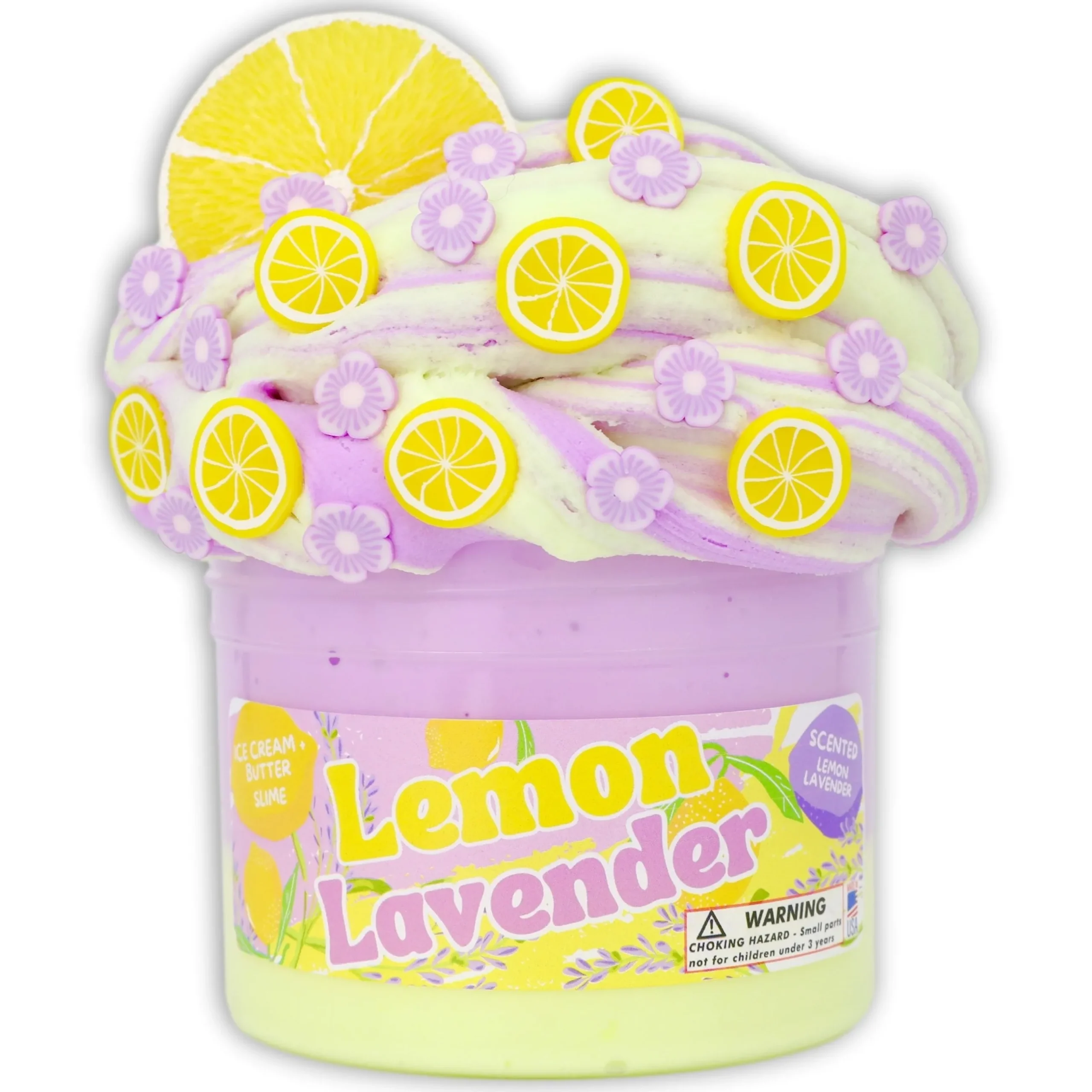 Butter Slime|Unique Textured Slime>Dope Slime Lemon Lavender