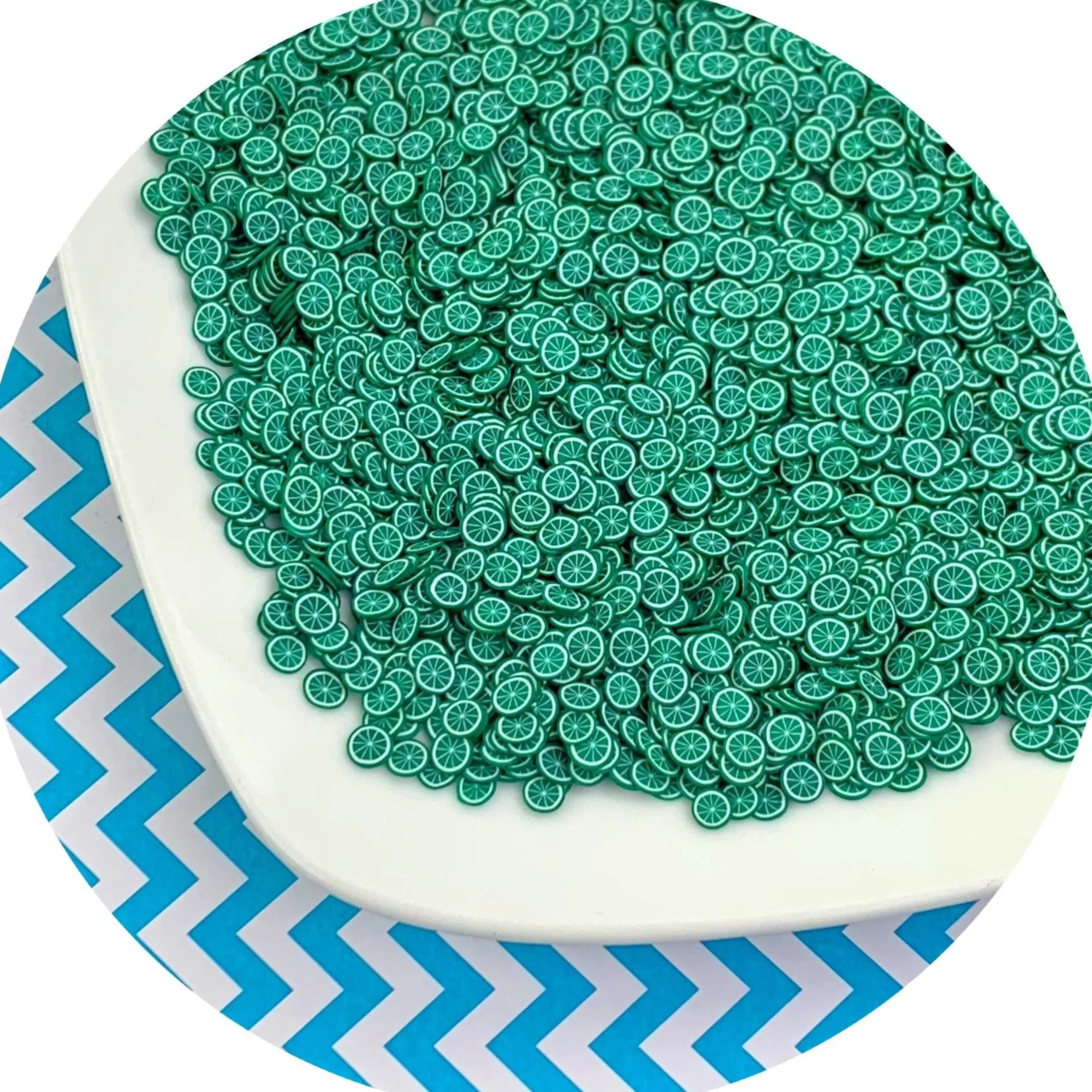 Slime Fimo Slices>Dope Slime Lime Fimo Slices
