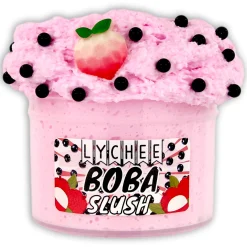Unique Textured Slime|Snow Fizz Slime>Dope Slime Lychee Boba Slush
