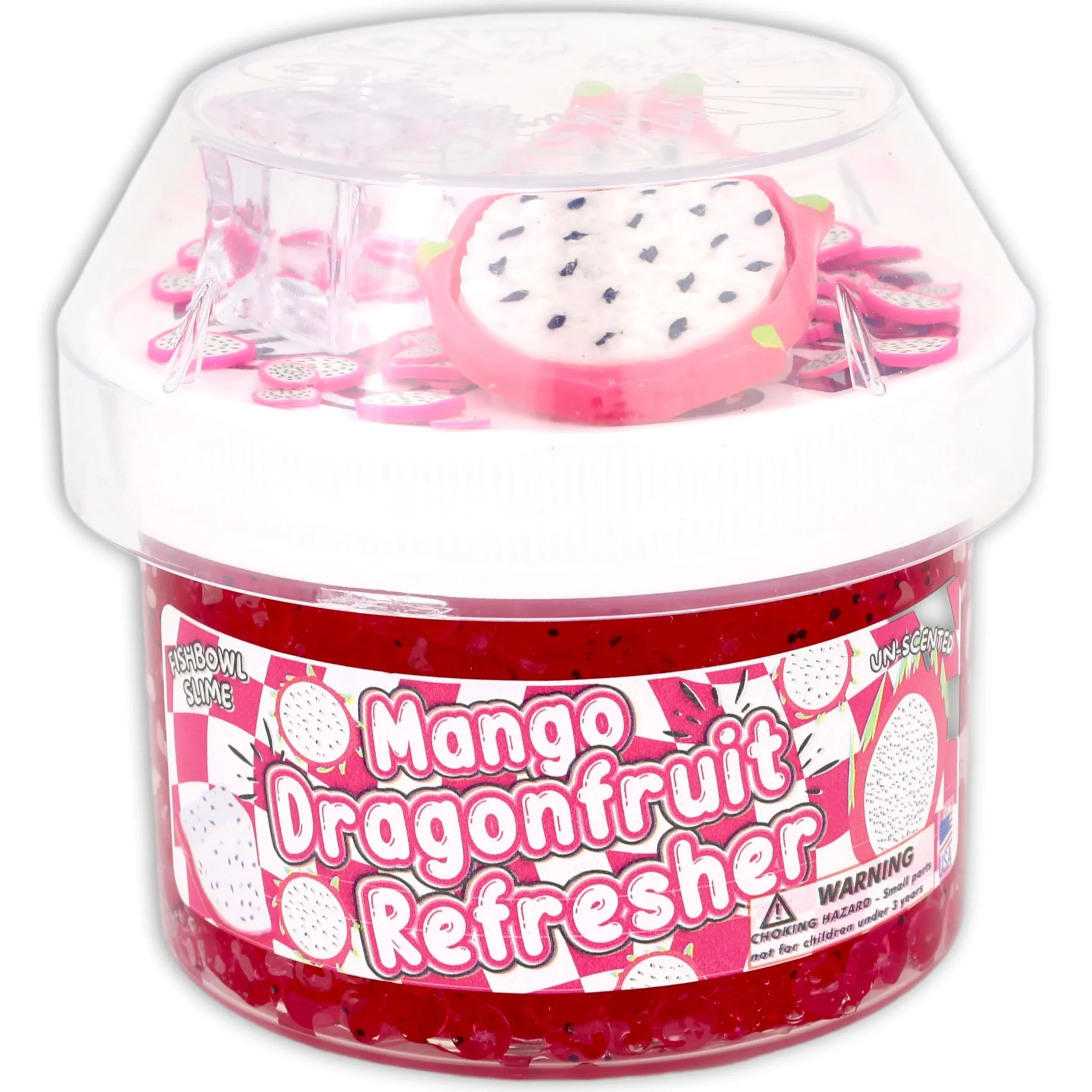 Clear Base Slime|Beaded Slime>Dope Slime Mango Dragonfruit Refresher