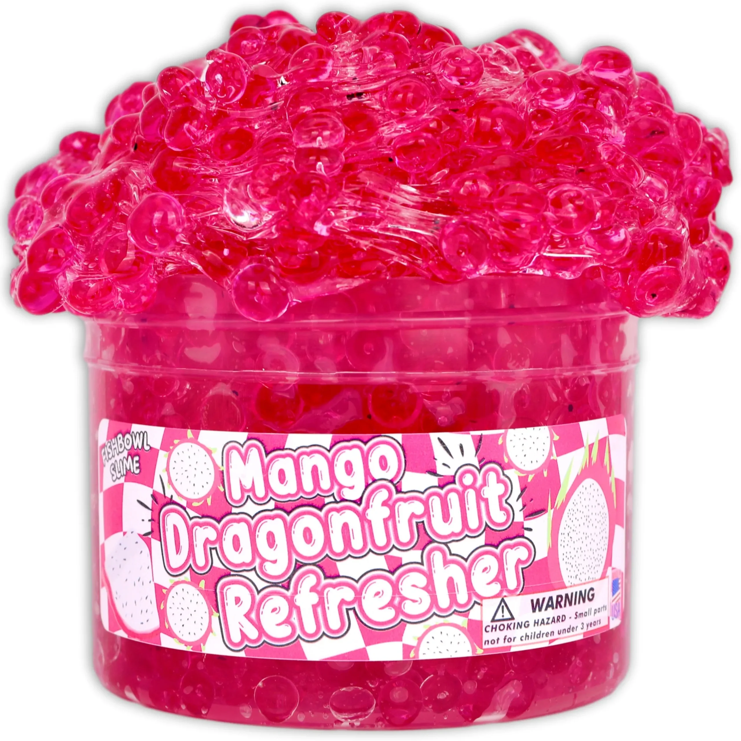 Clear Base Slime|Beaded Slime>Dope Slime Mango Dragonfruit Refresher