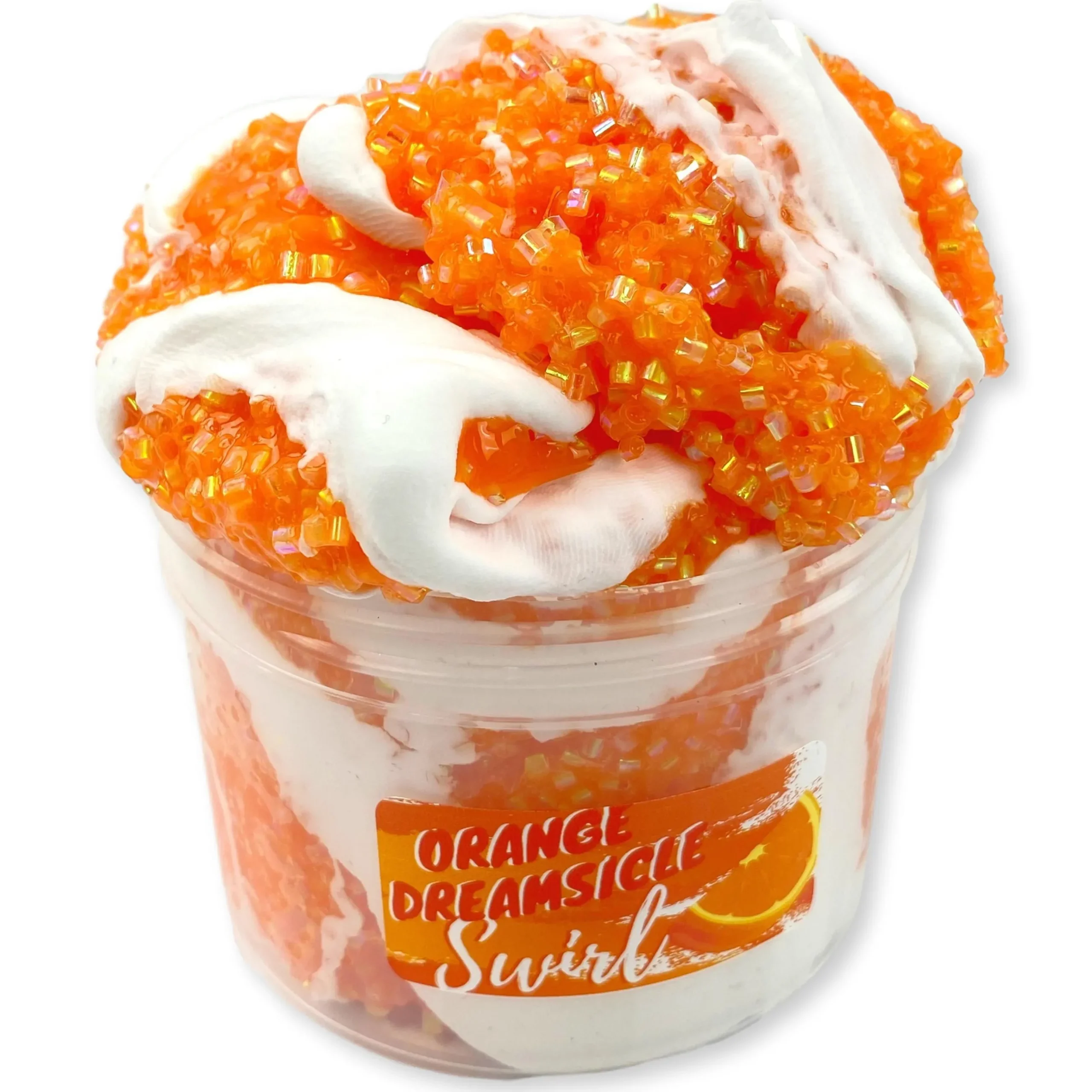 Bingsu Slime|Unique Textured Slime>Dope Slime Orange Dreamsicle Swirl