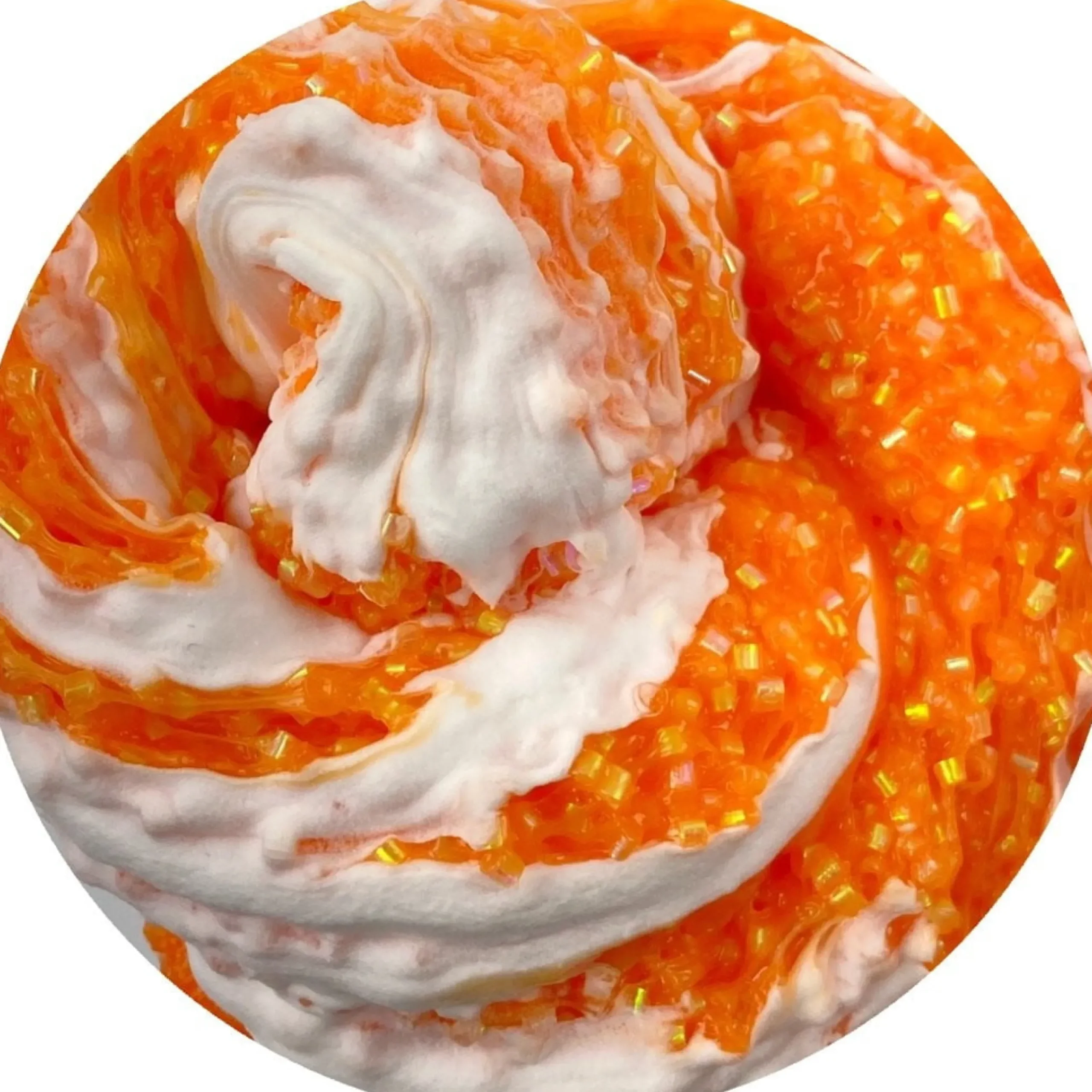 Bingsu Slime|Unique Textured Slime>Dope Slime Orange Dreamsicle Swirl