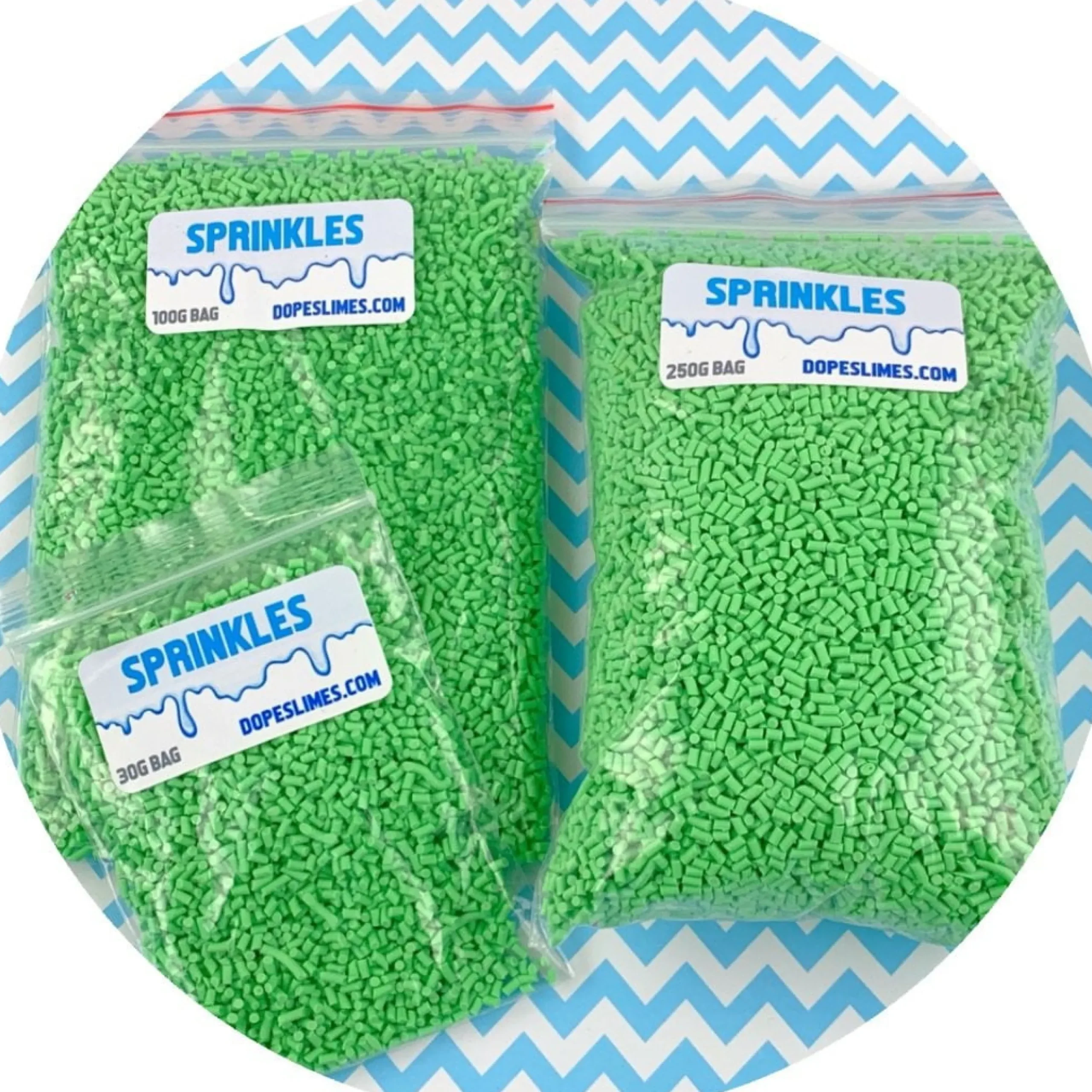 Slime Sprinkles>Dope Slime Pastel Green Sprinkles