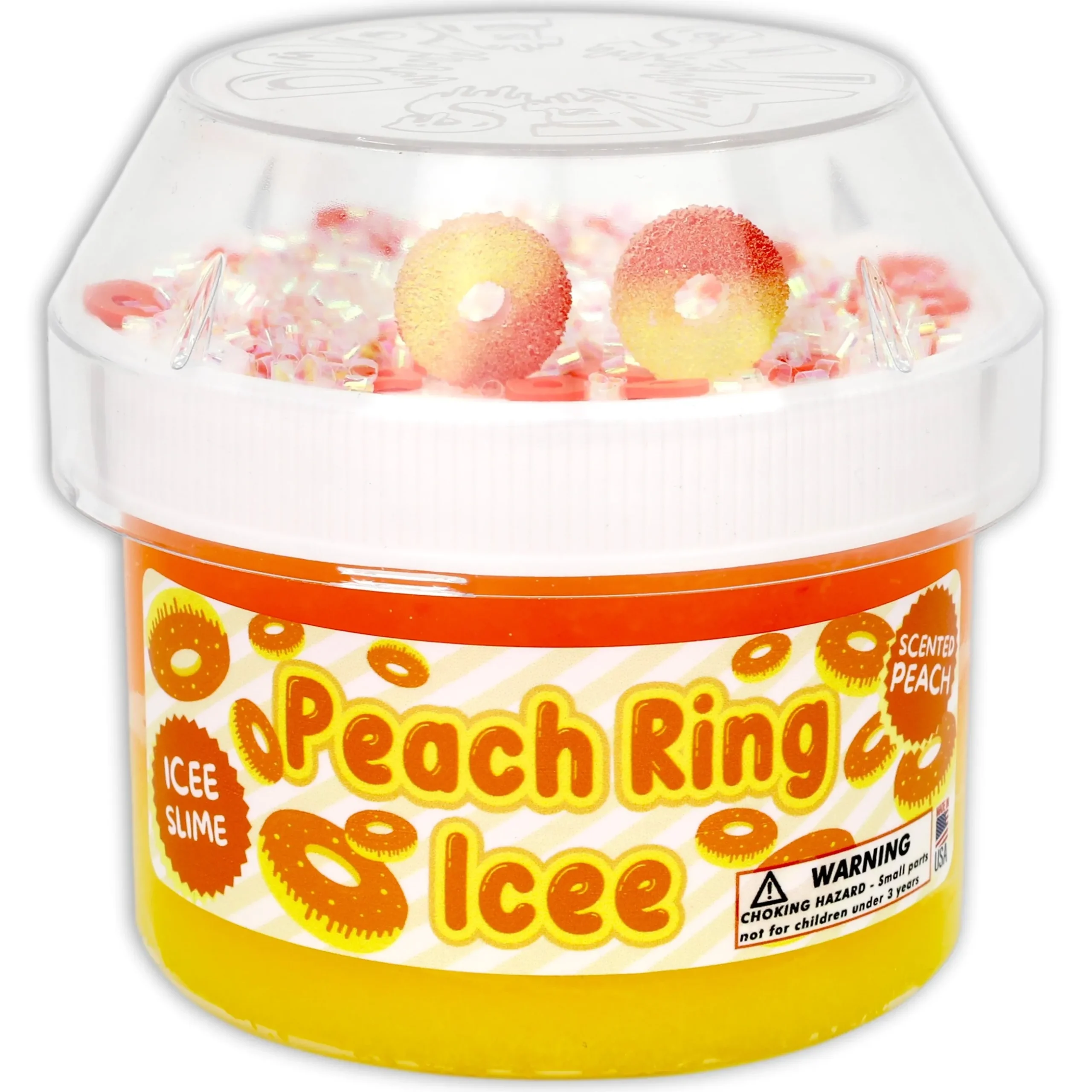 Clear Base Slime|Icee Slime>Dope Slime Peach Ring Icee